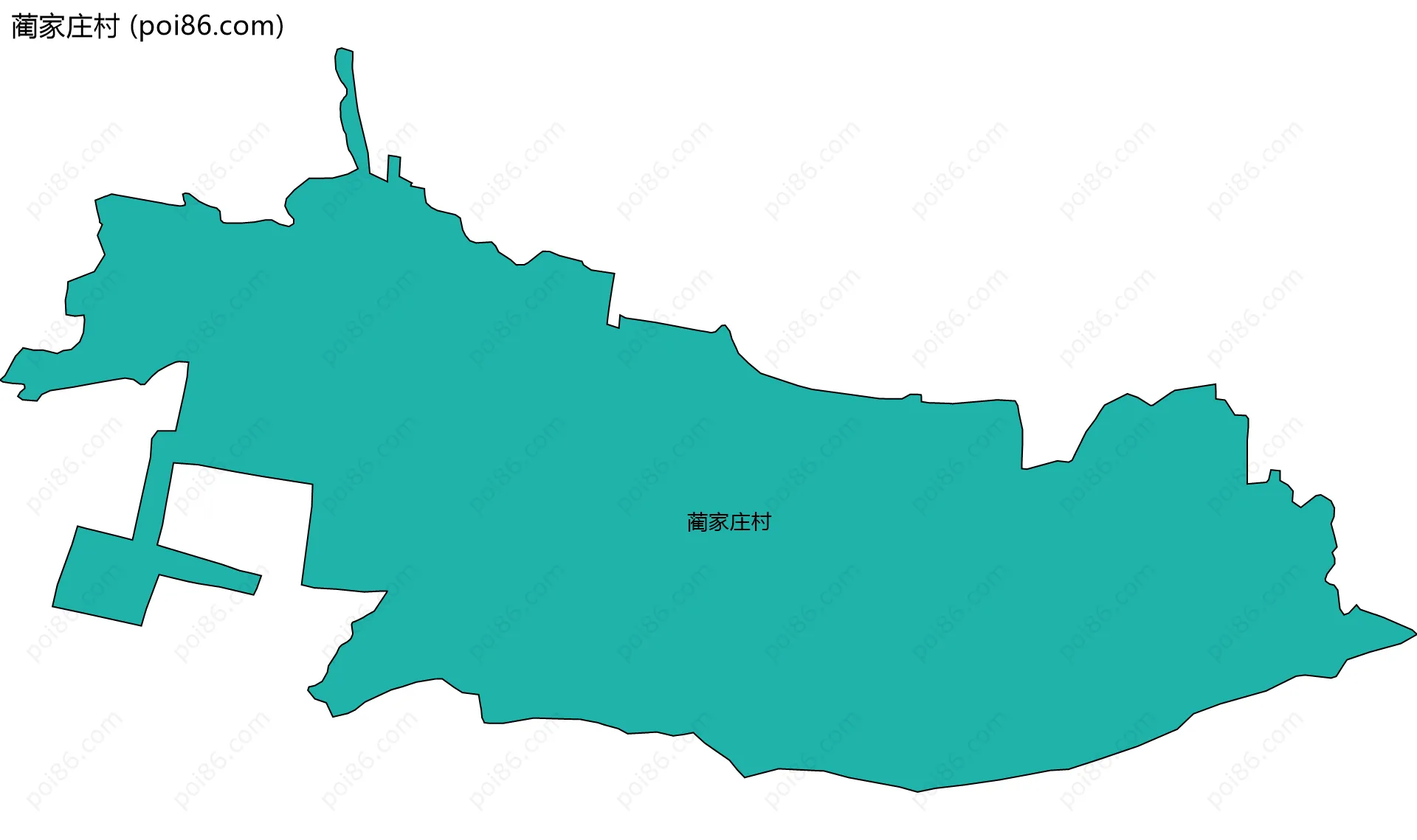 蔺家庄村边界地图