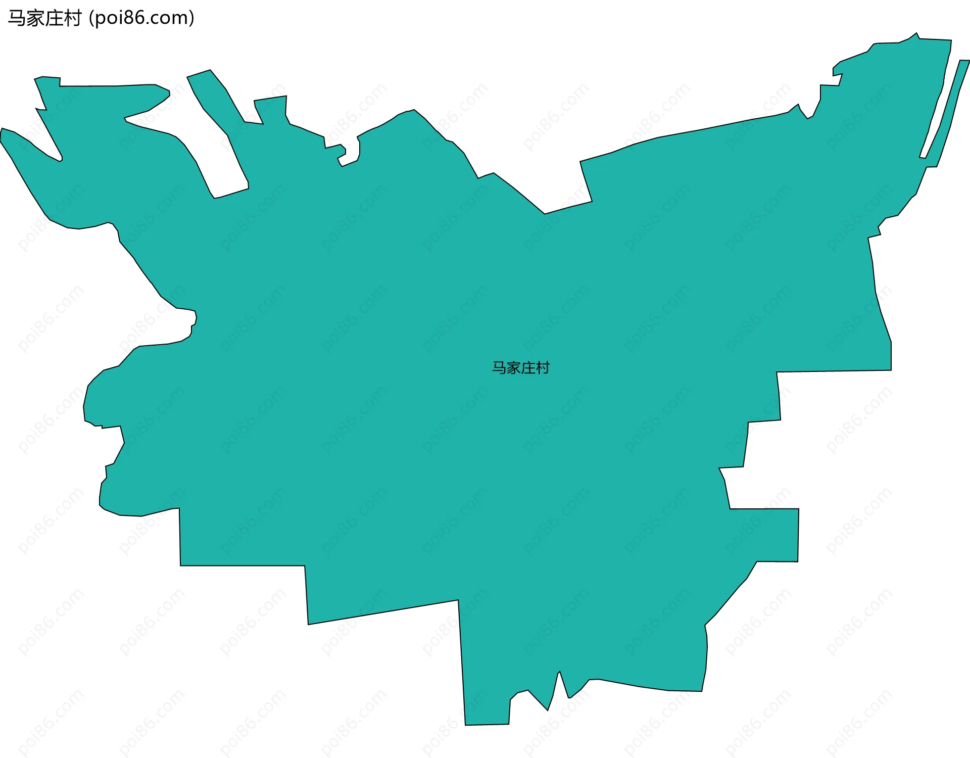 马家庄村边界地图