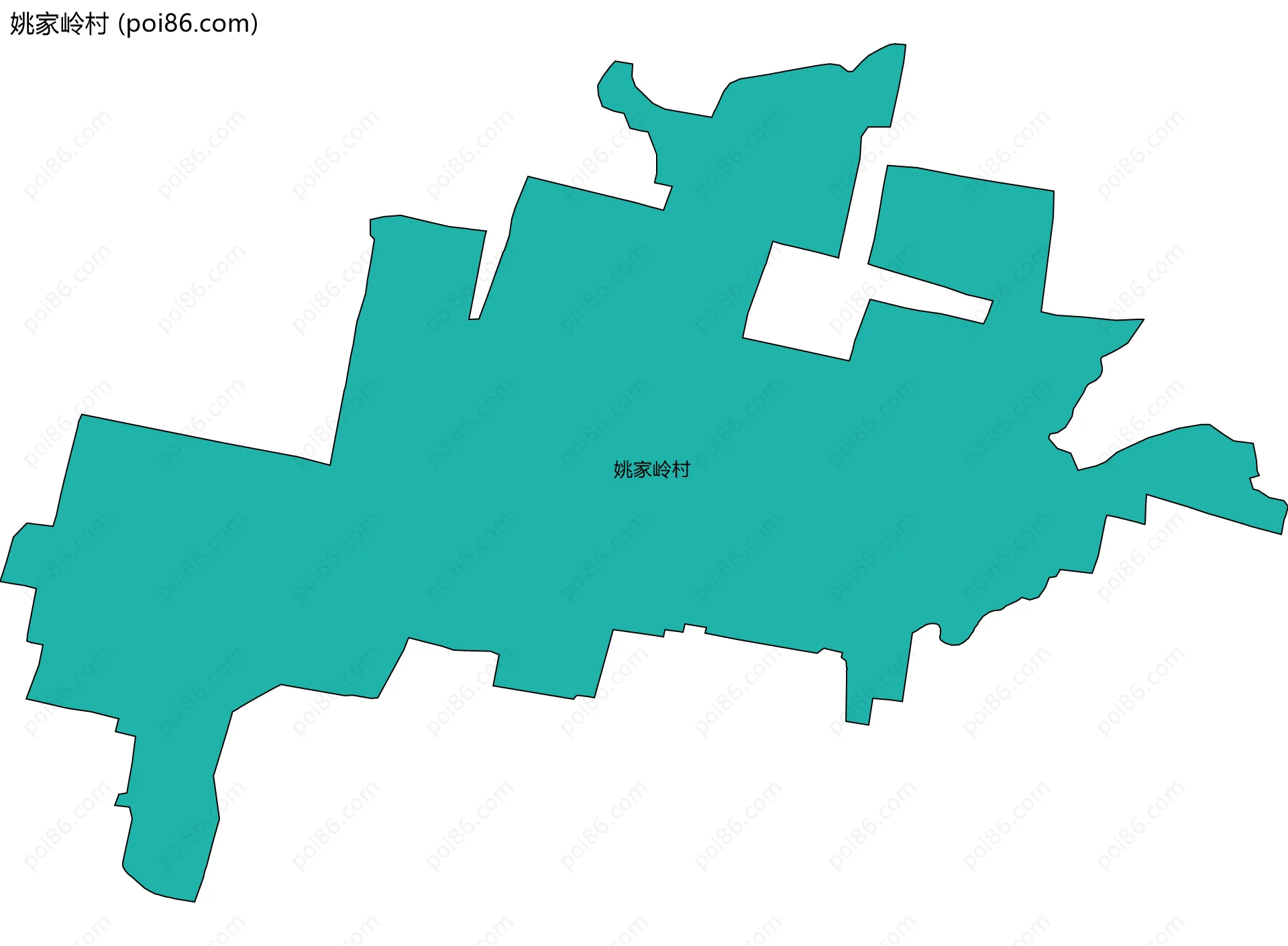 姚家岭村边界地图