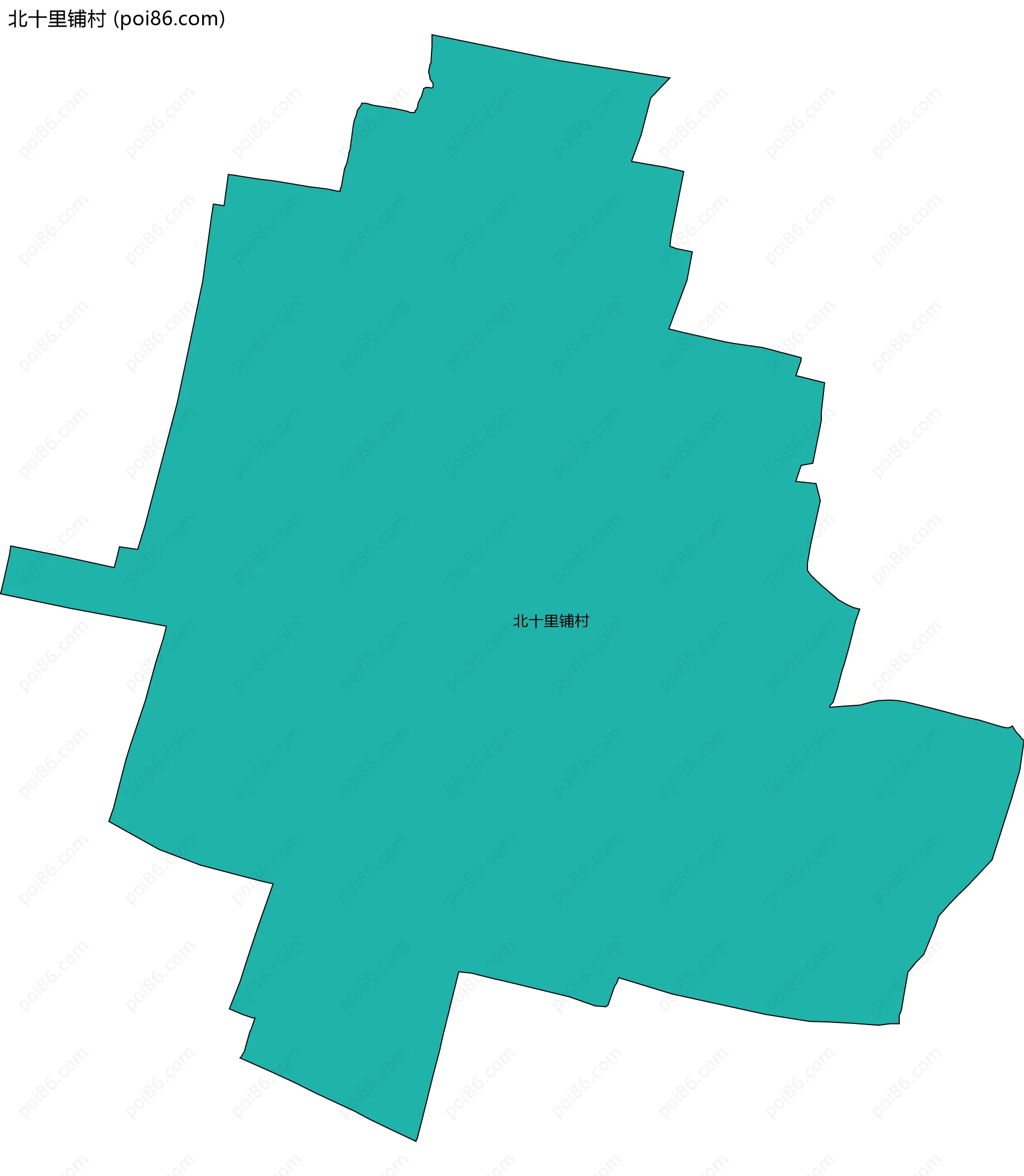 北十里铺村边界地图