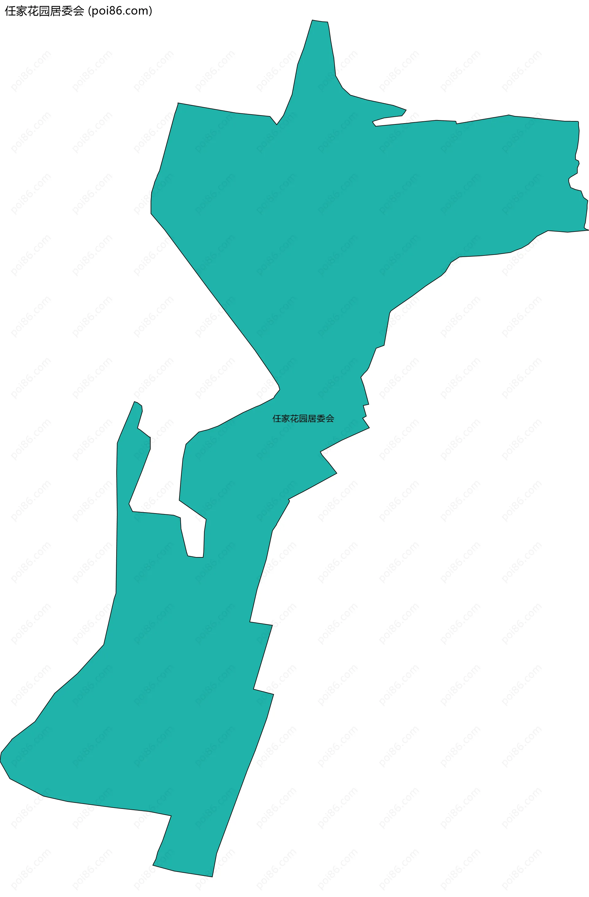 任家花园居委会边界地图