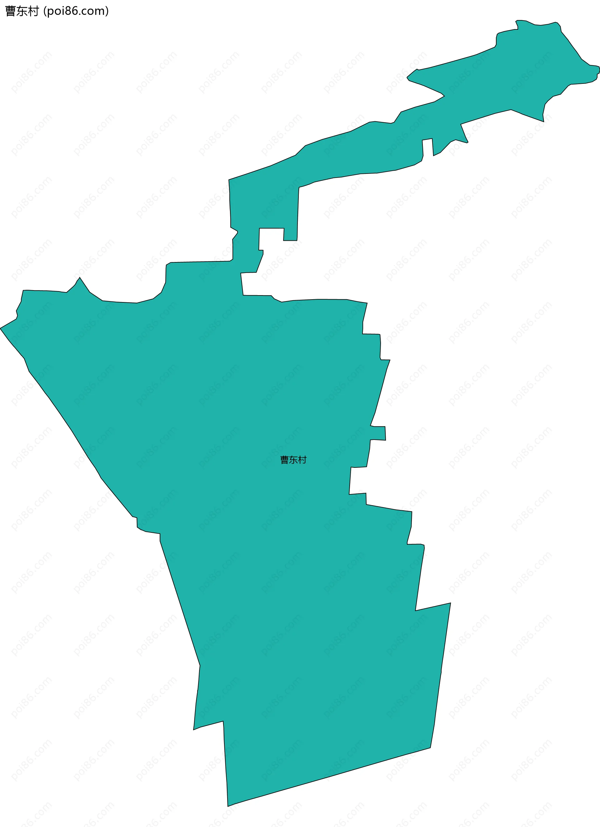 曹东村边界地图
