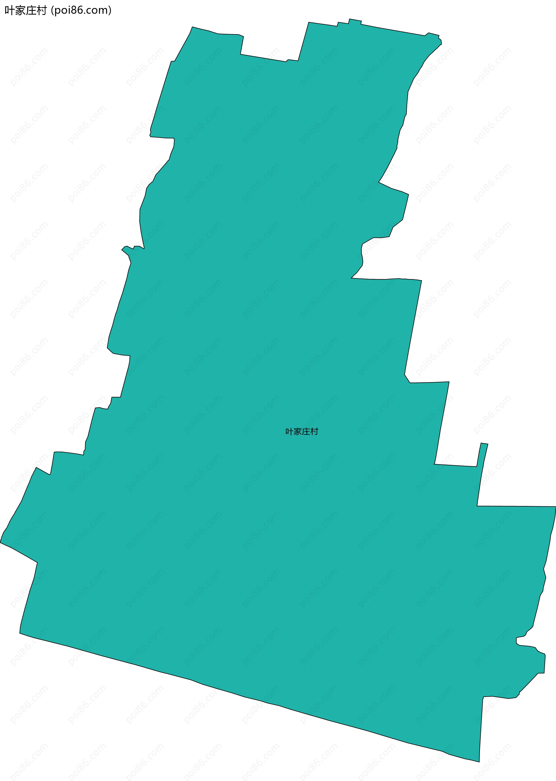 叶家庄村边界地图