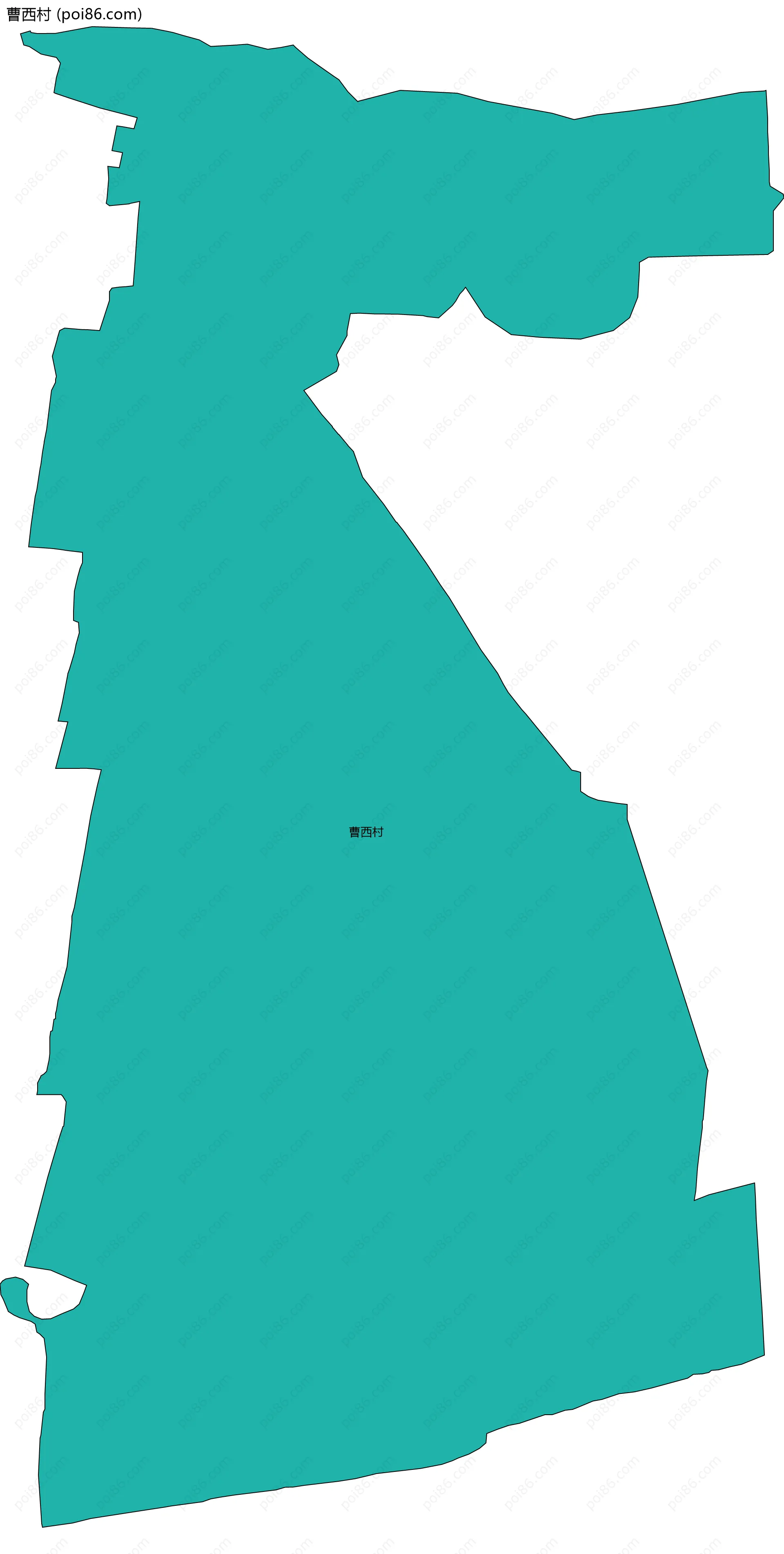 曹西村边界地图