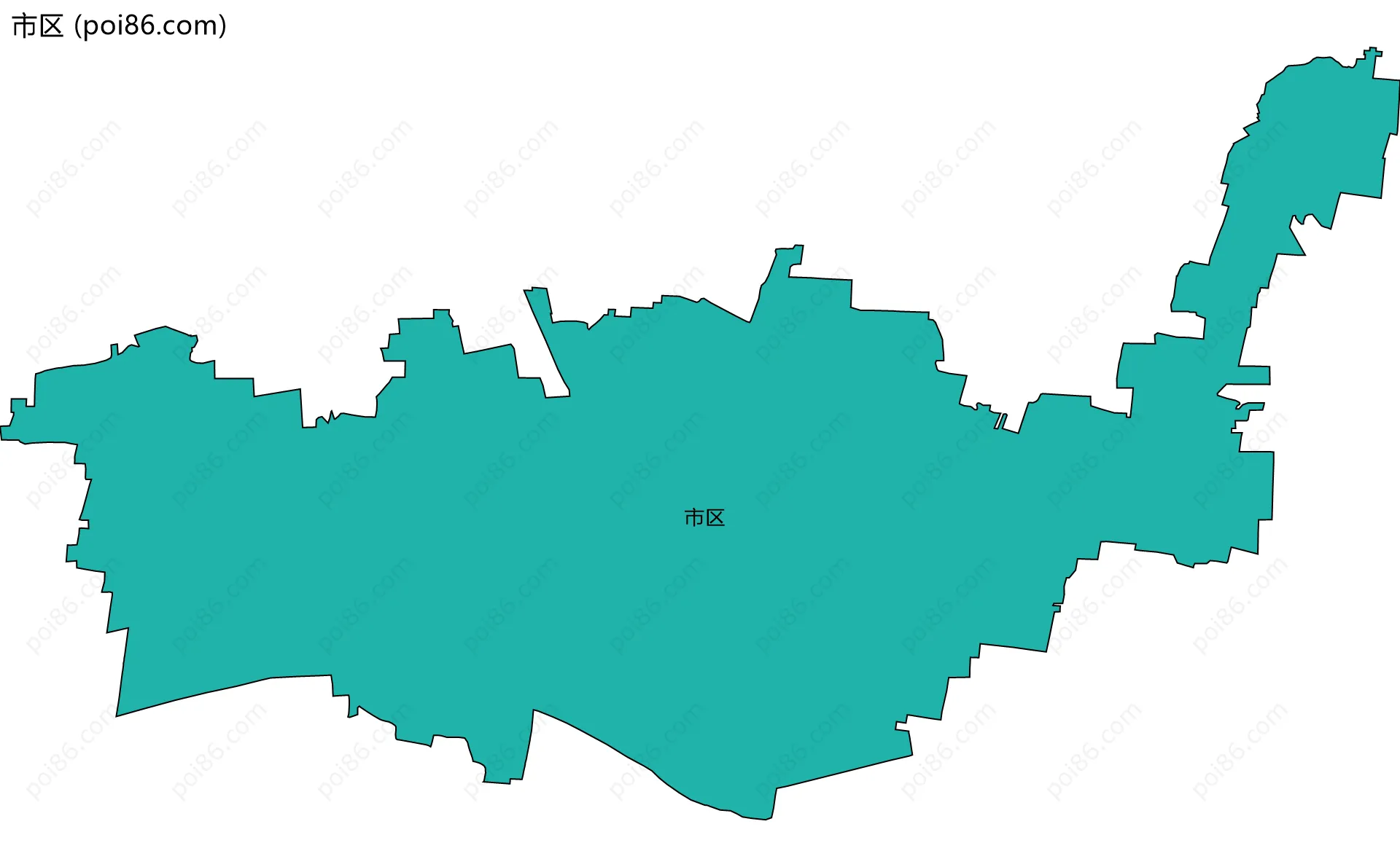 市区边界地图
