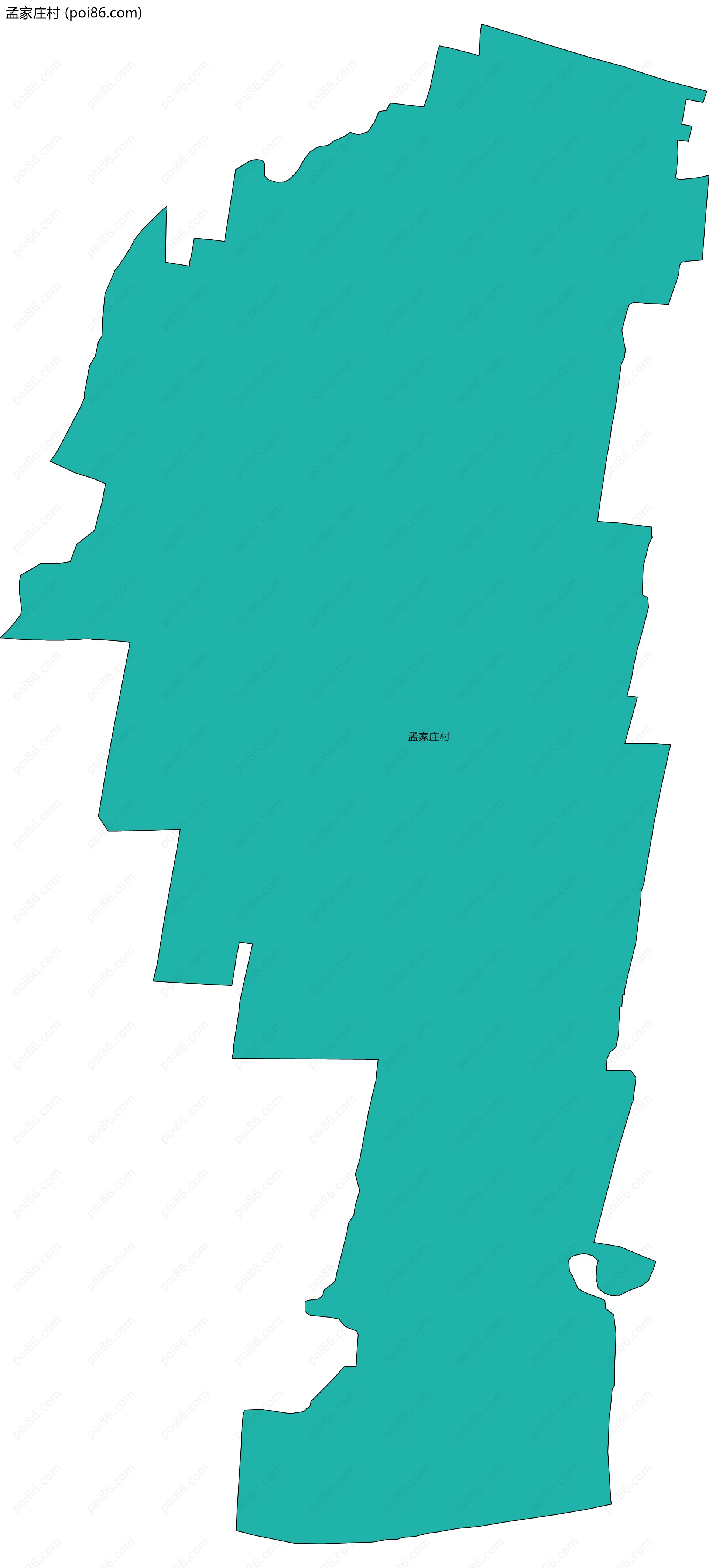 孟家庄村边界地图