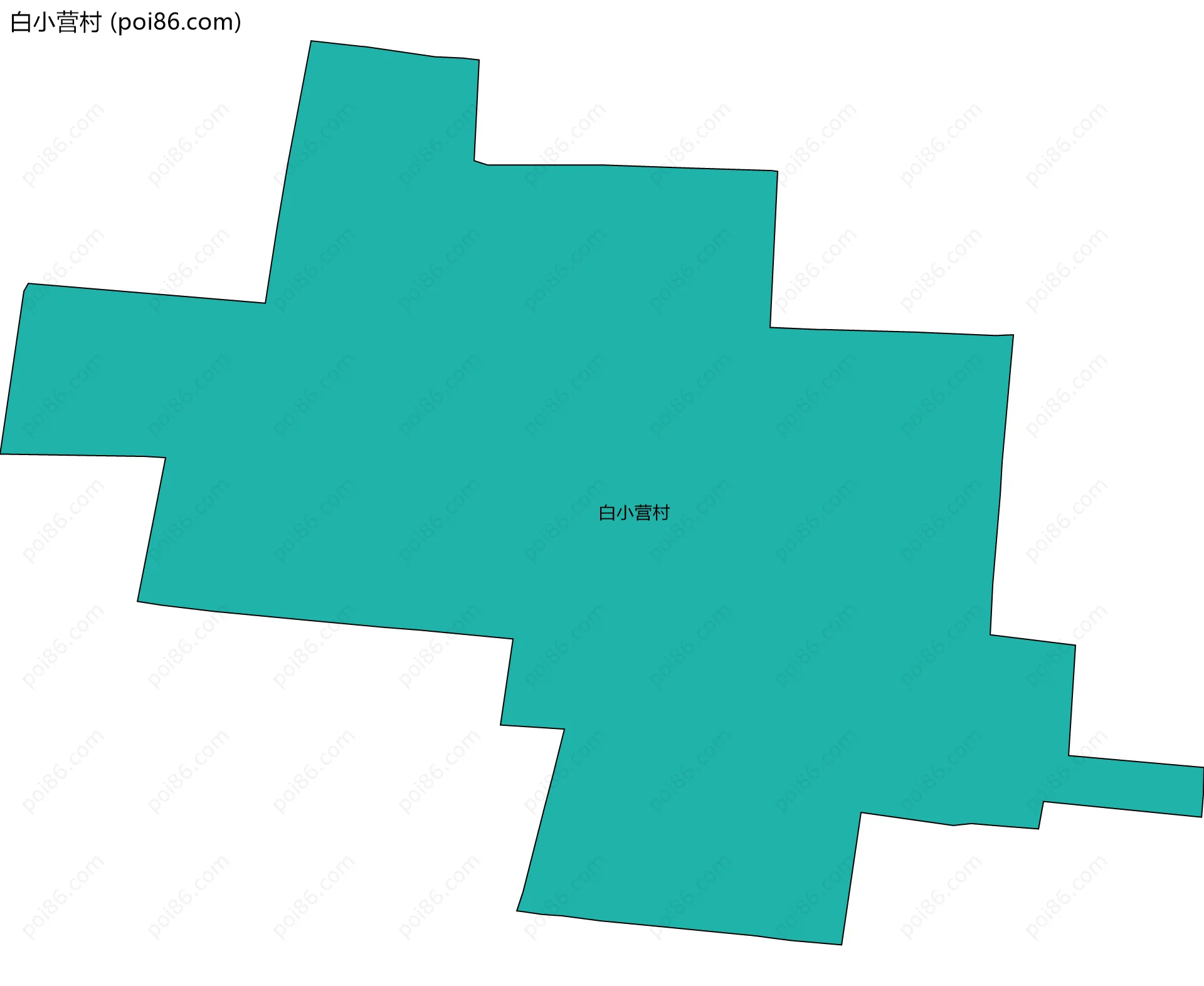 白小营村边界地图