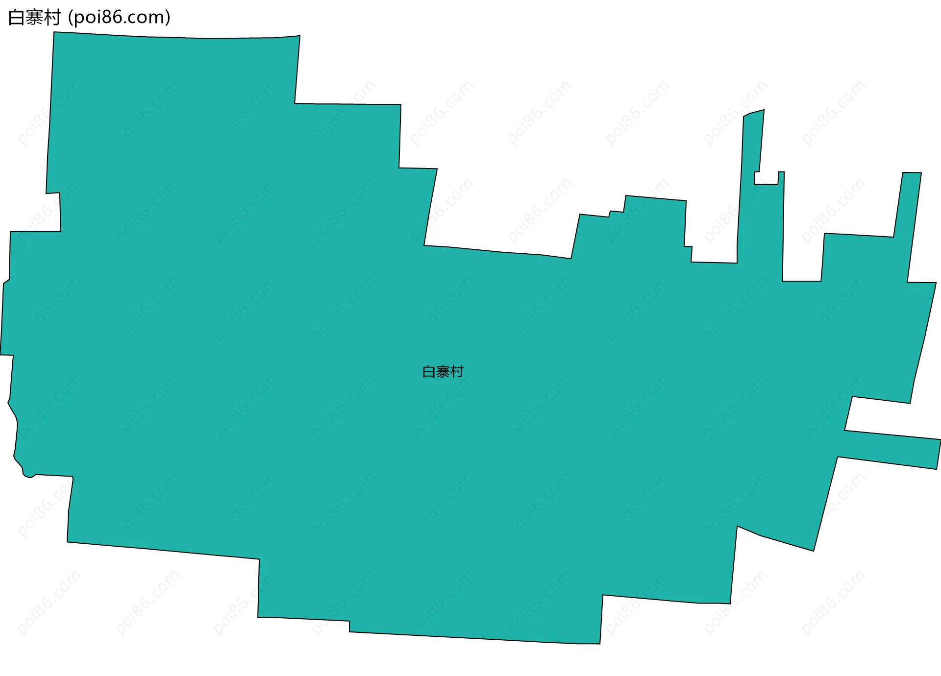 白寨村边界地图