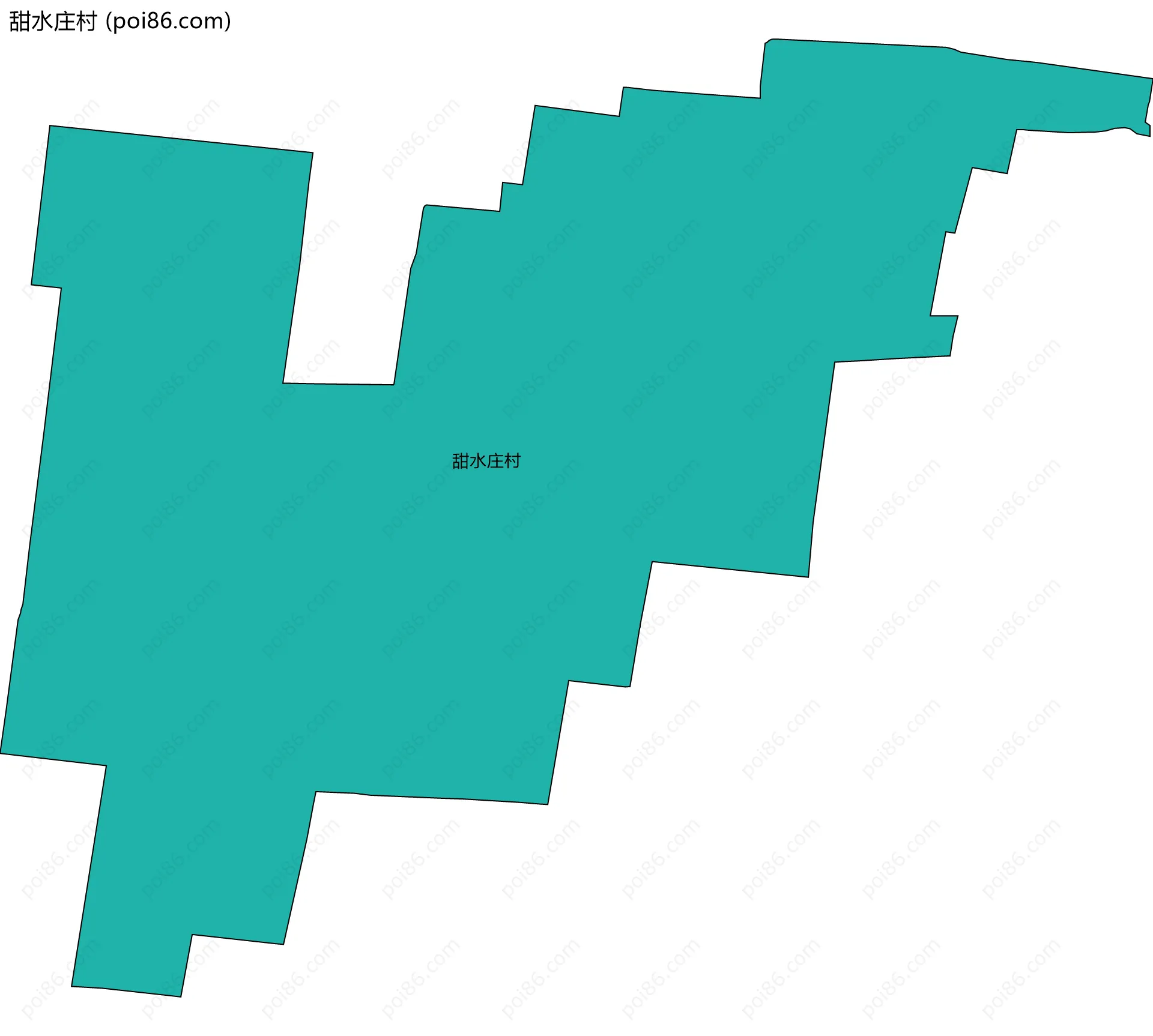 甜水庄村边界地图