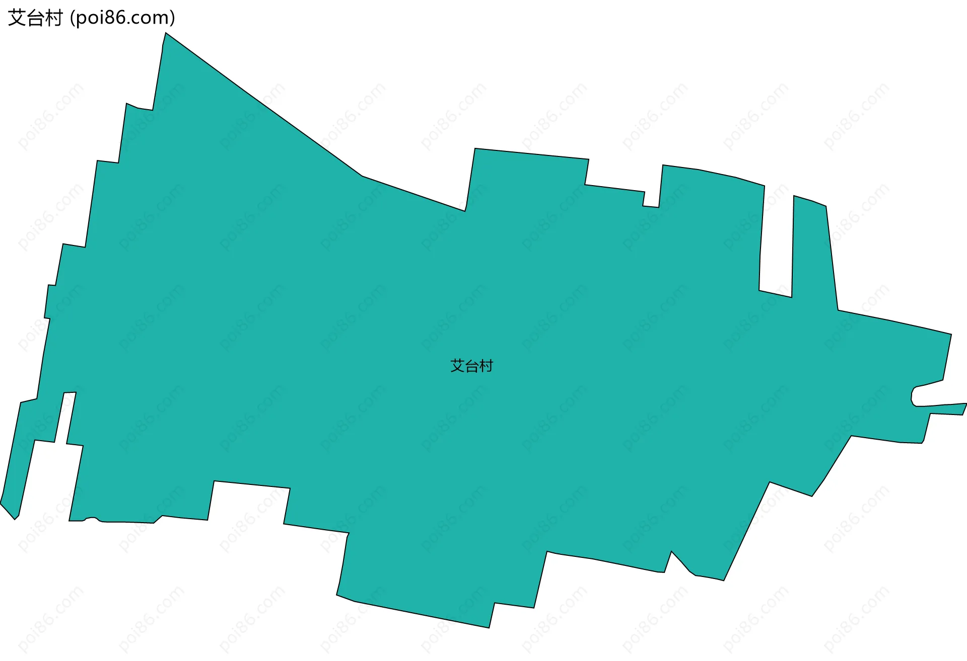 艾台村边界地图