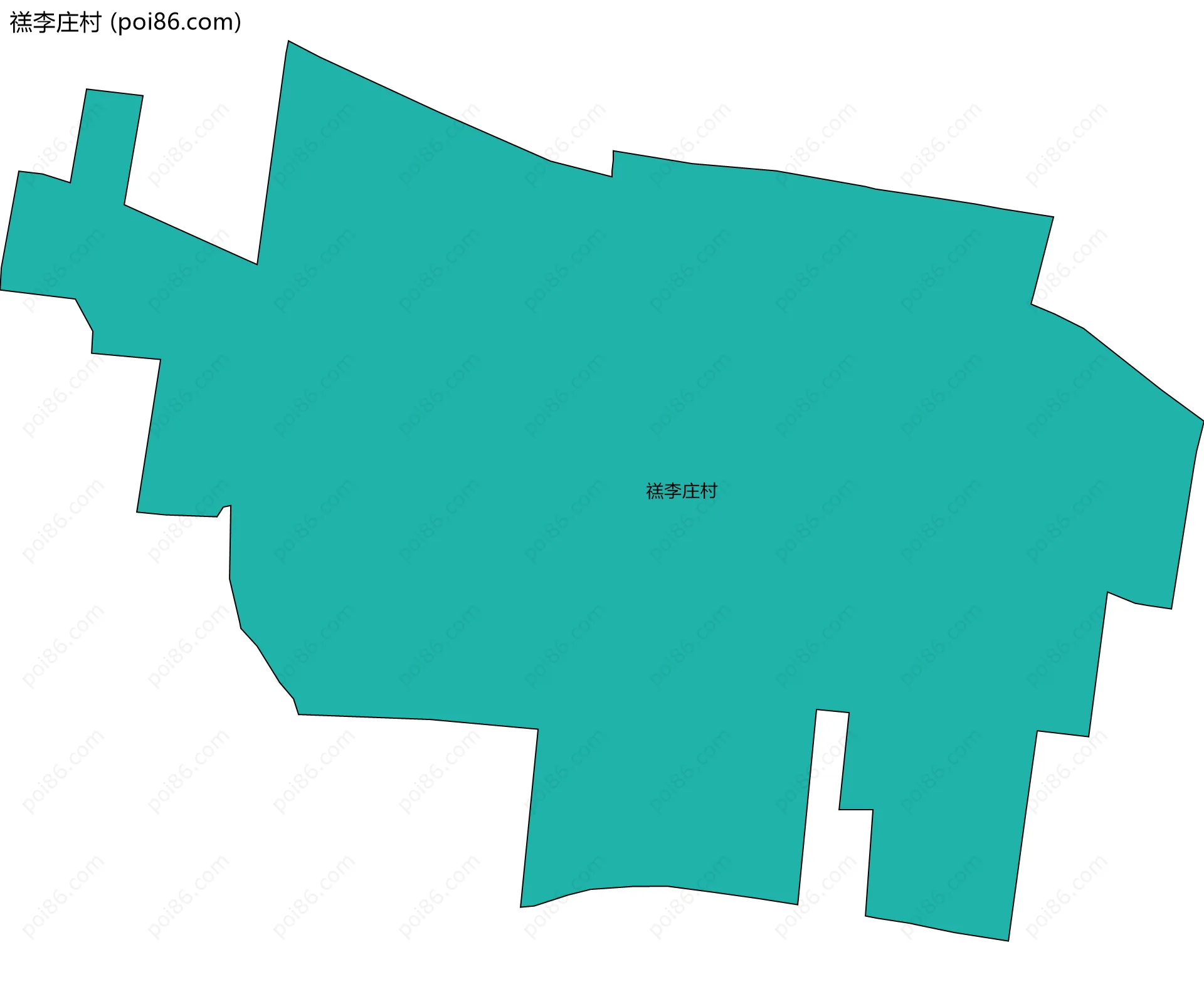禚李庄村边界地图