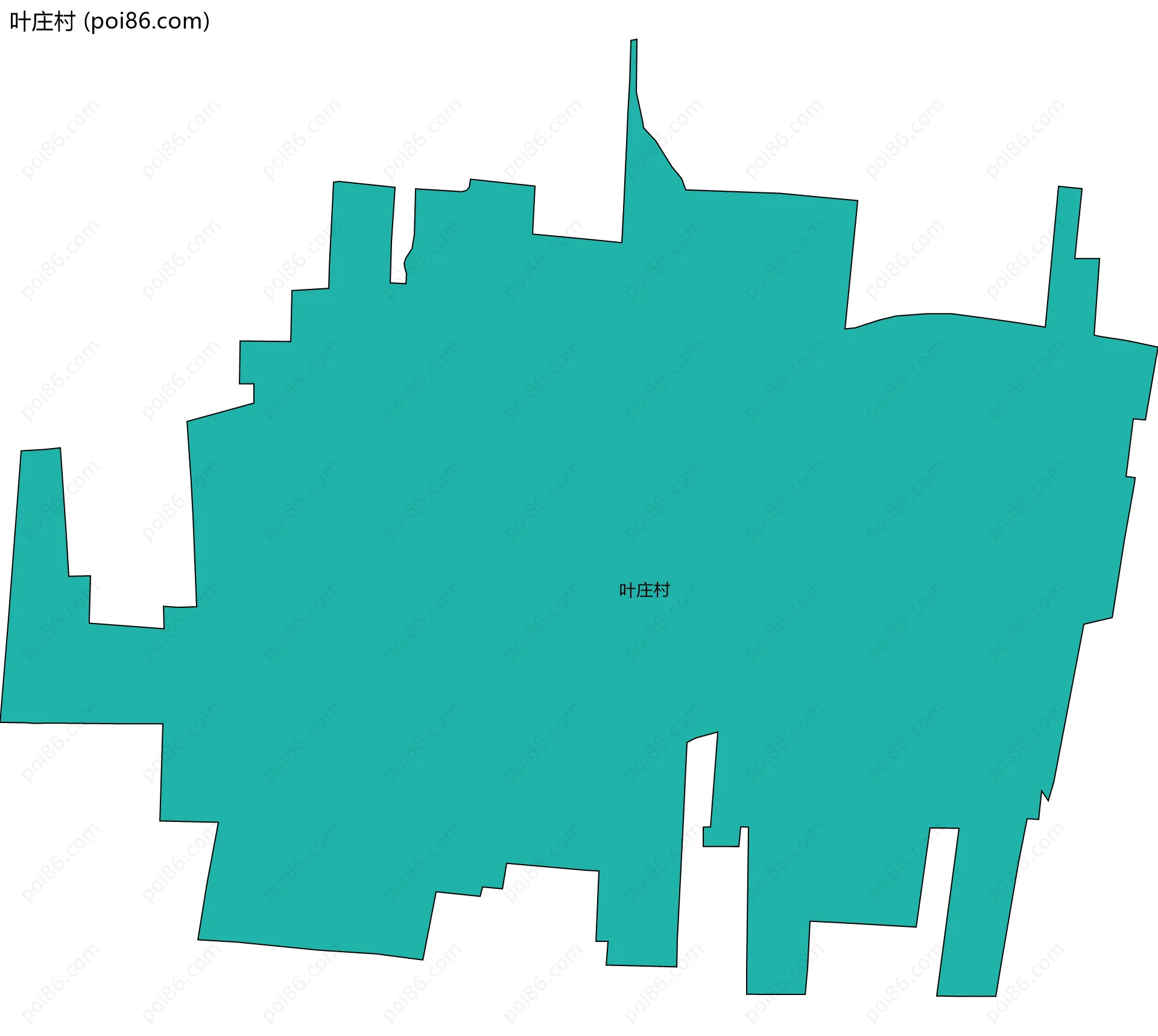 叶庄村边界地图