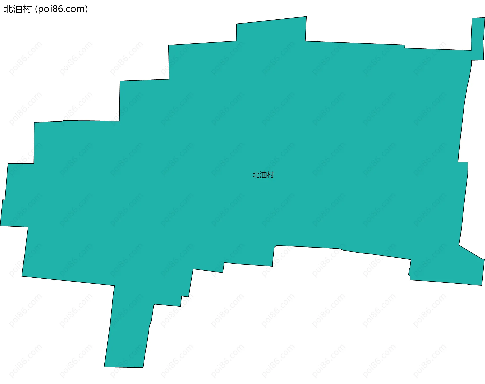 北油村边界地图