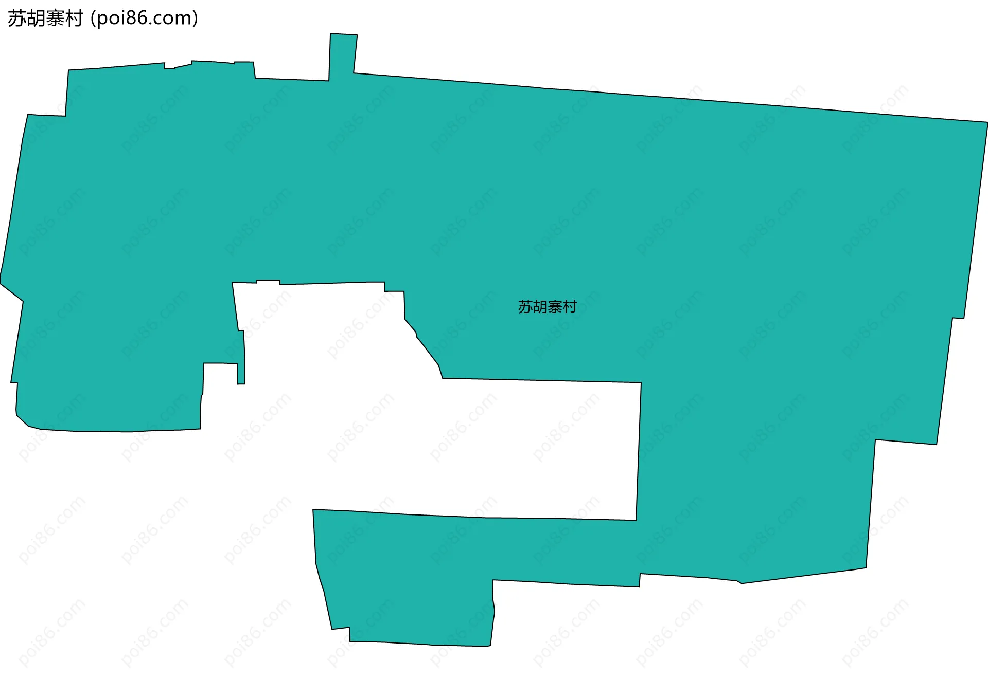 苏胡寨村边界地图