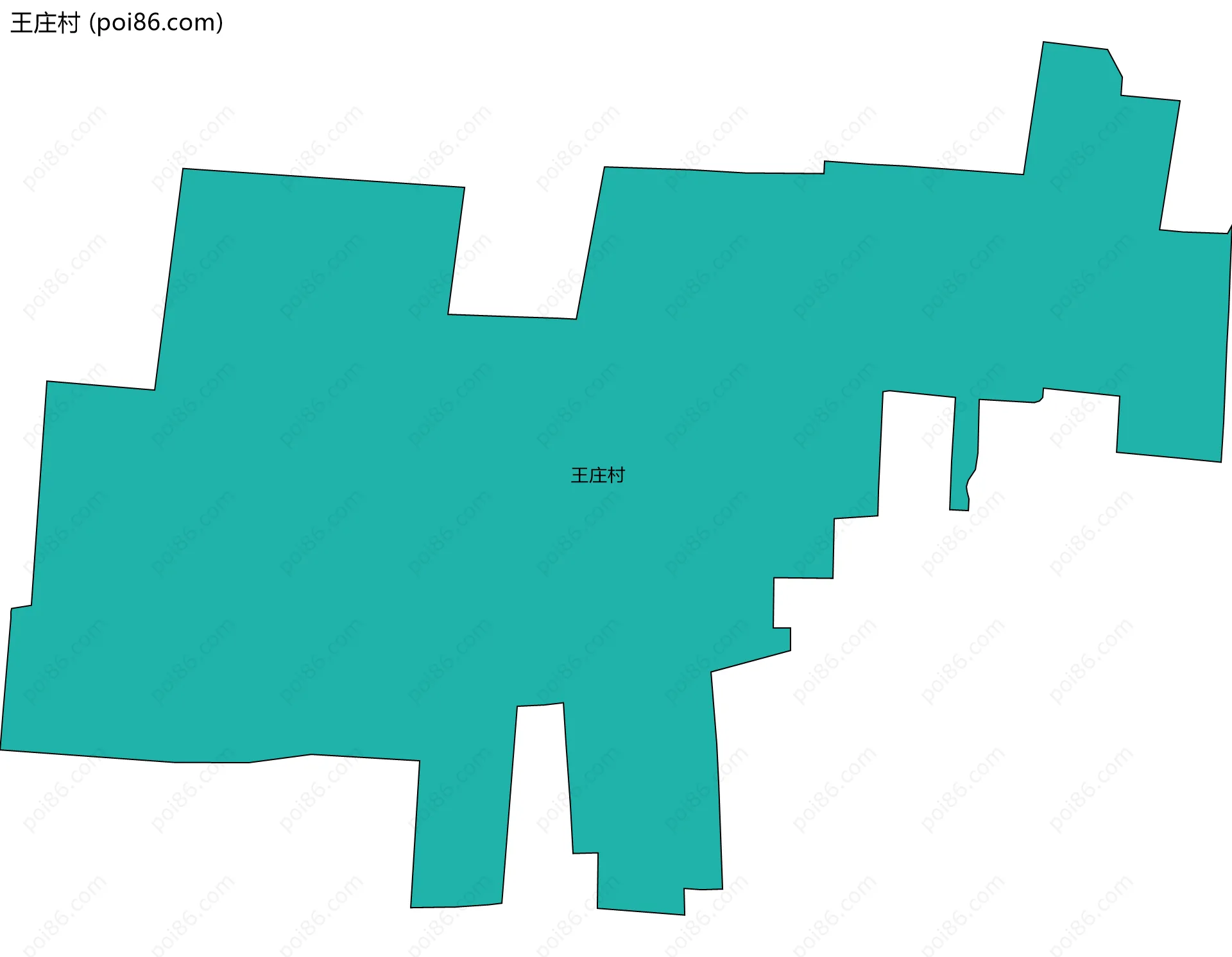 王庄村边界地图