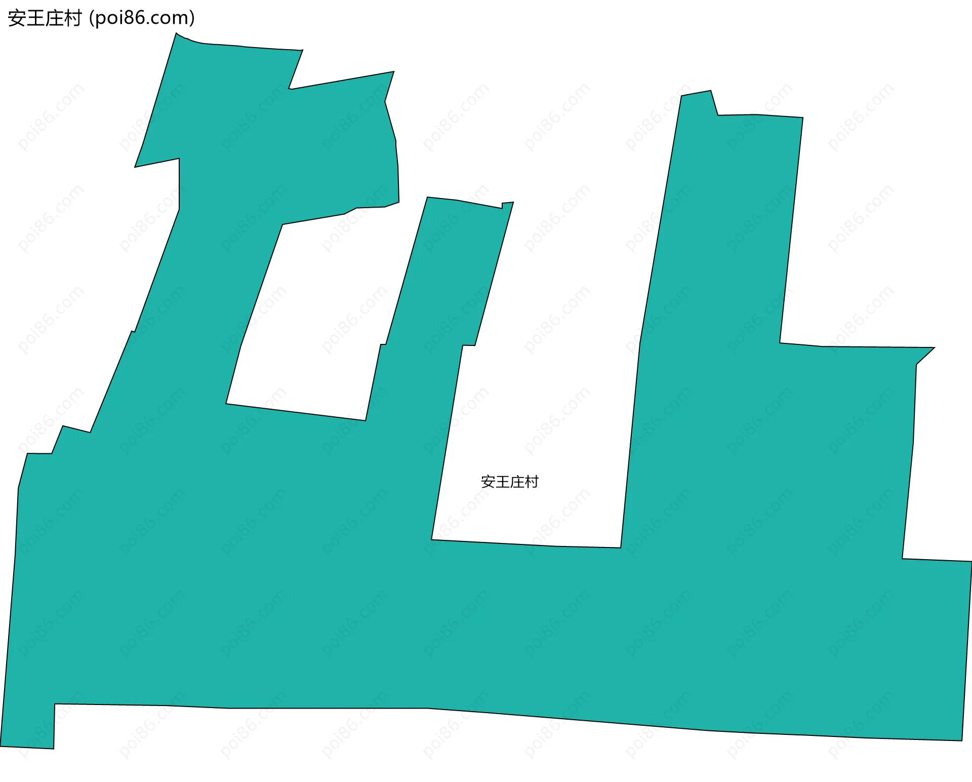 安王庄村边界地图
