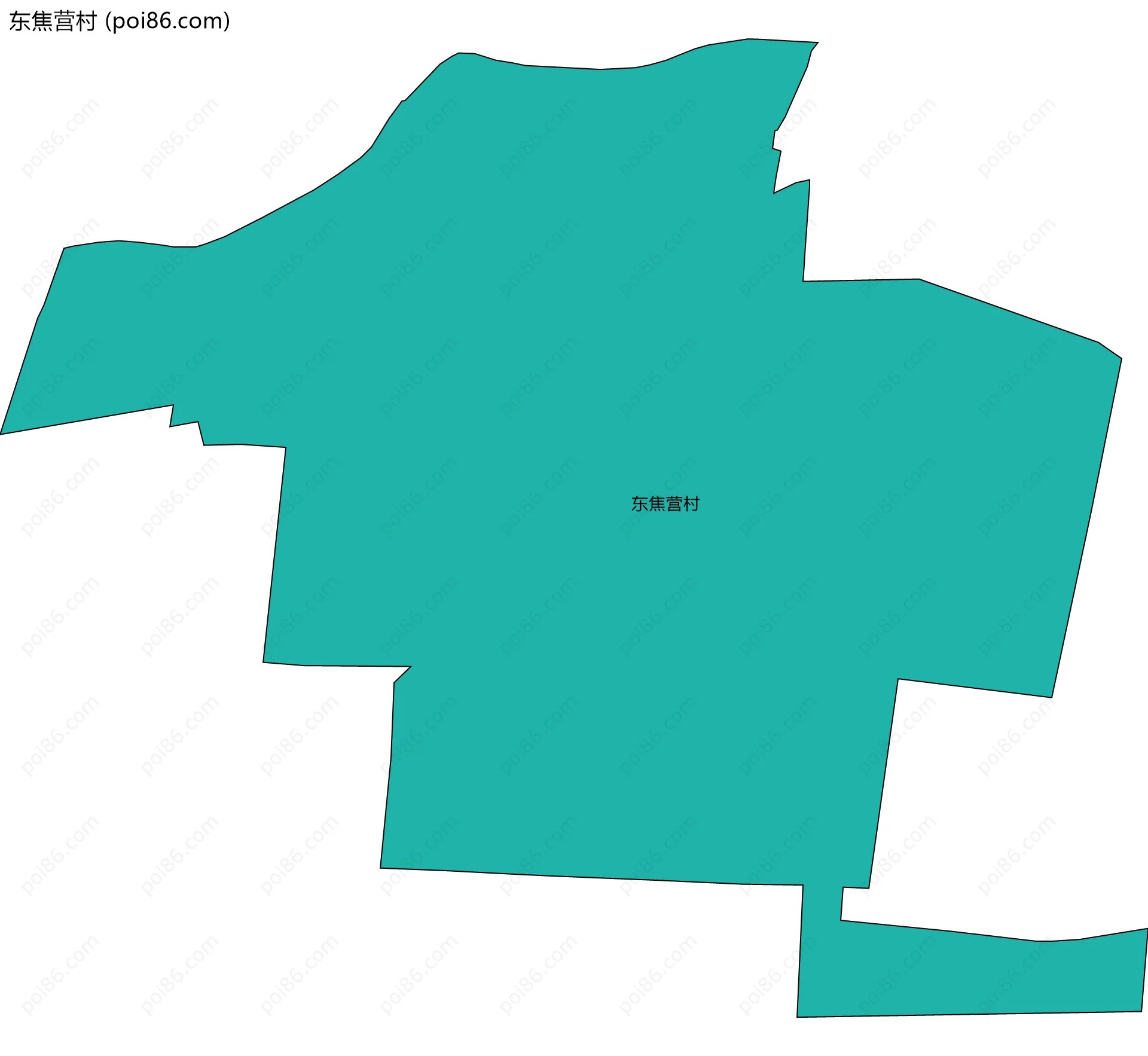 东焦营村边界地图