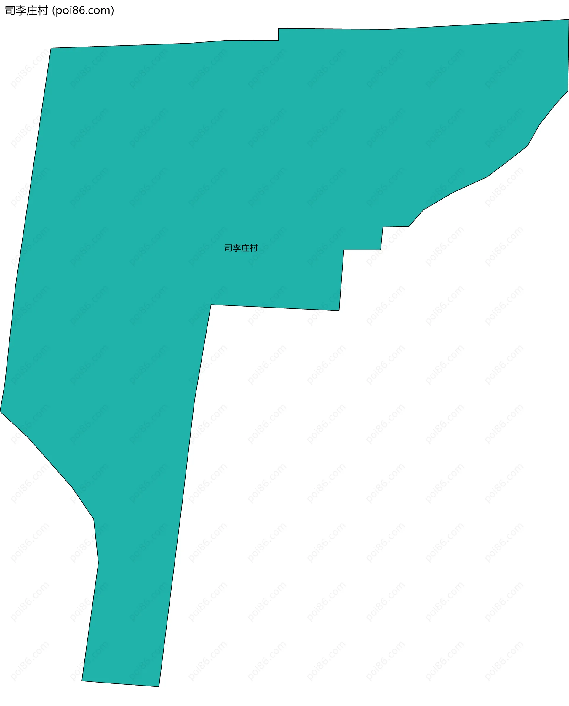 司李庄村边界地图