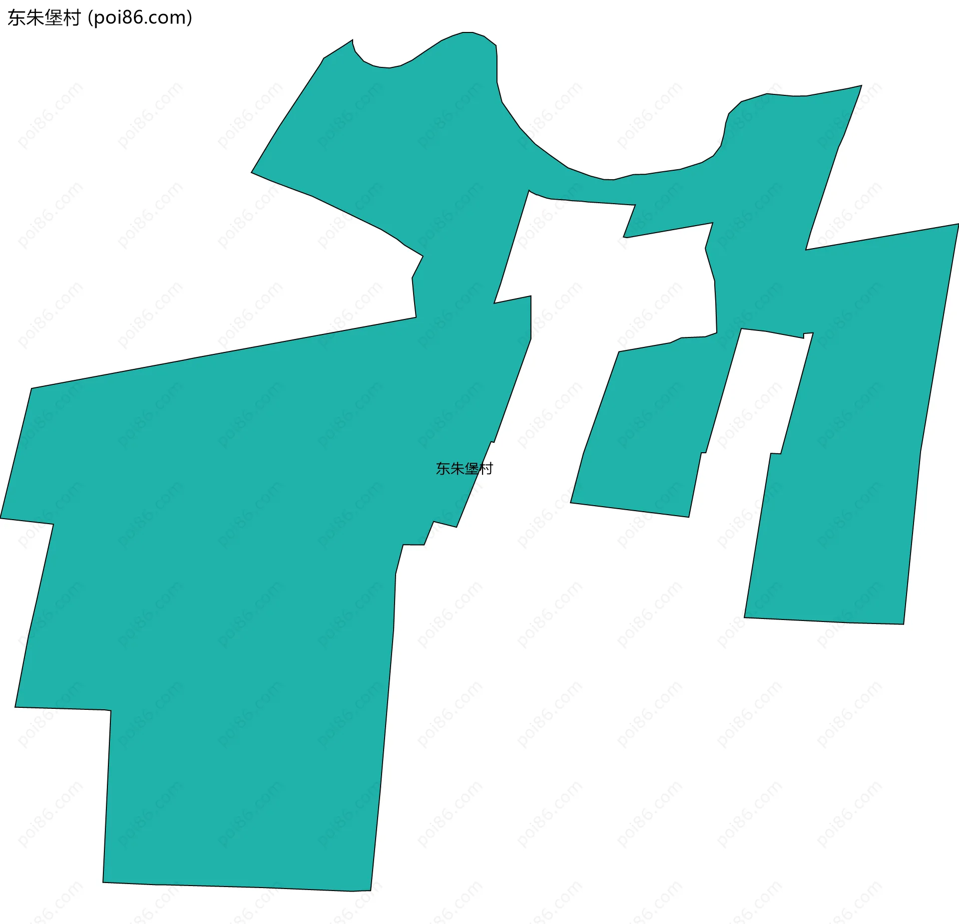 东朱堡村边界地图