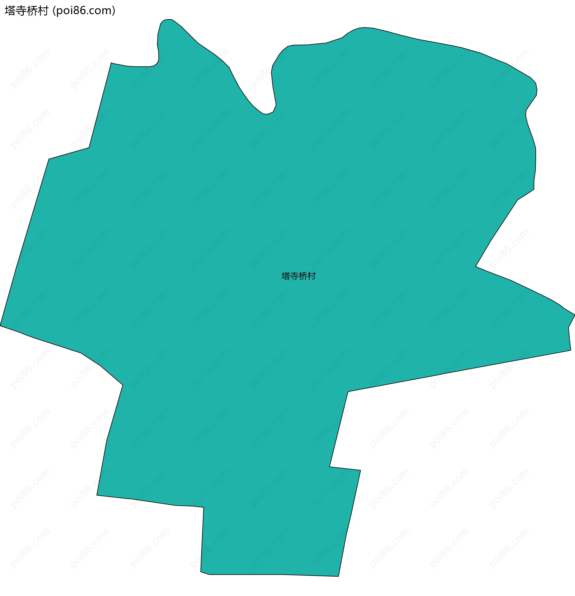 塔寺桥村边界地图