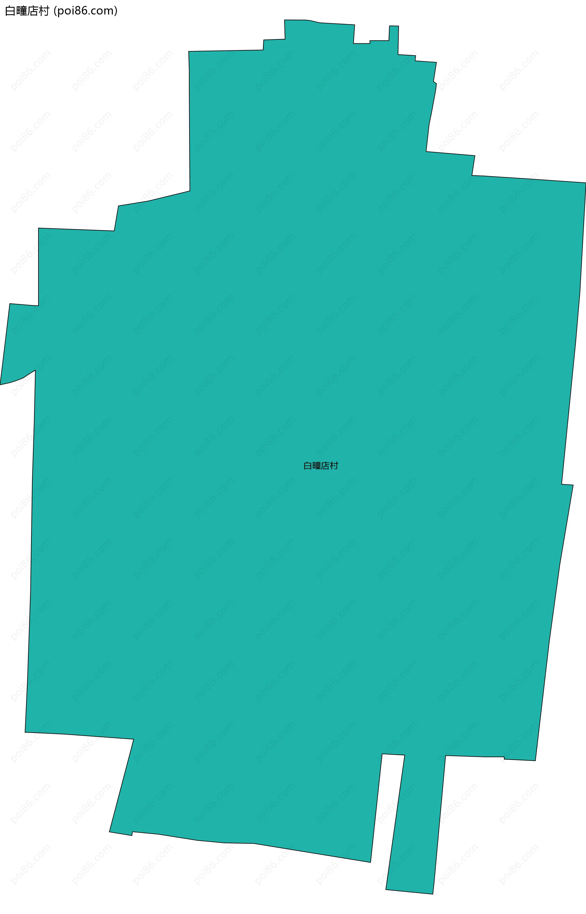 白疃店村边界地图