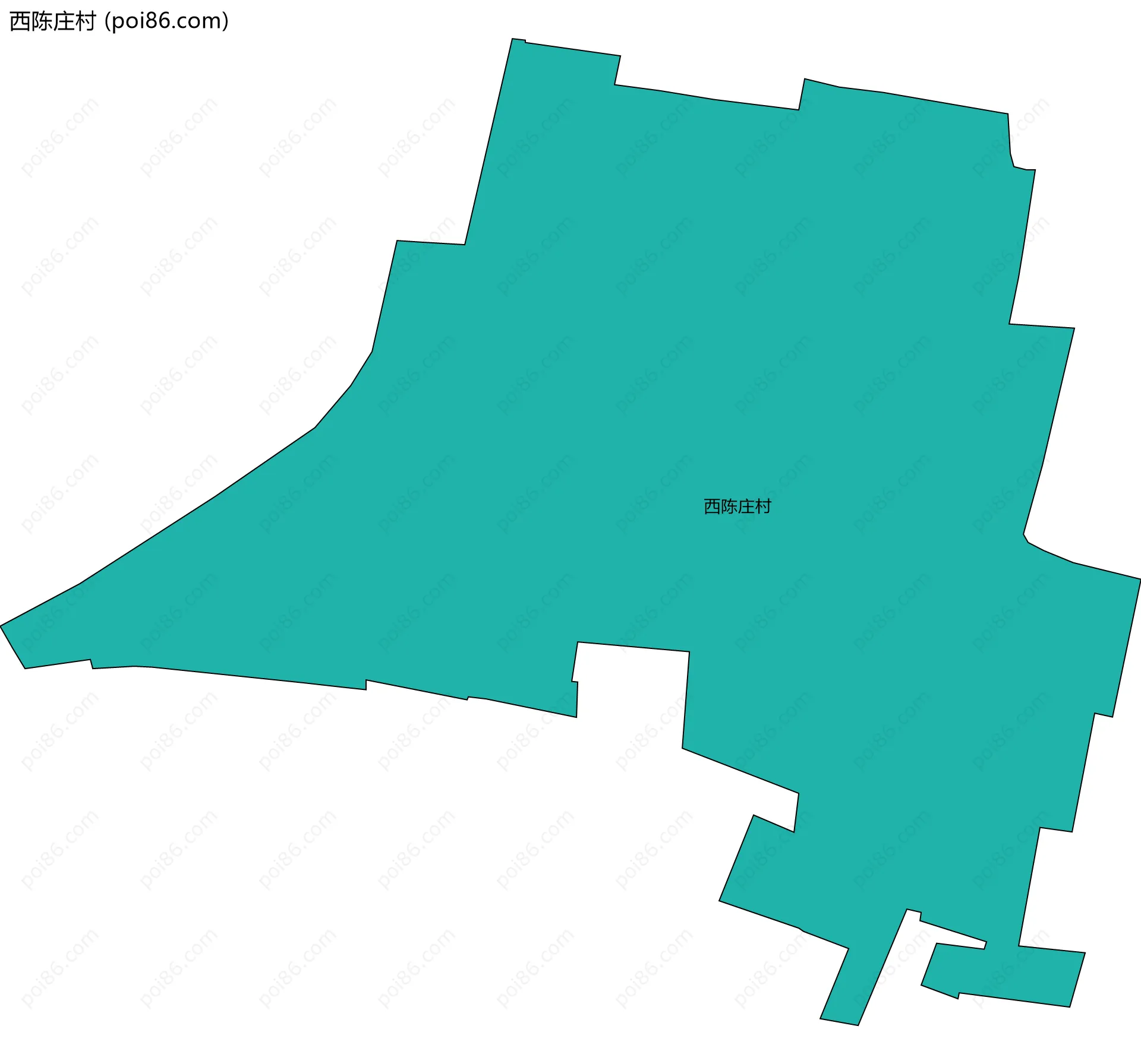 西陈庄村边界地图