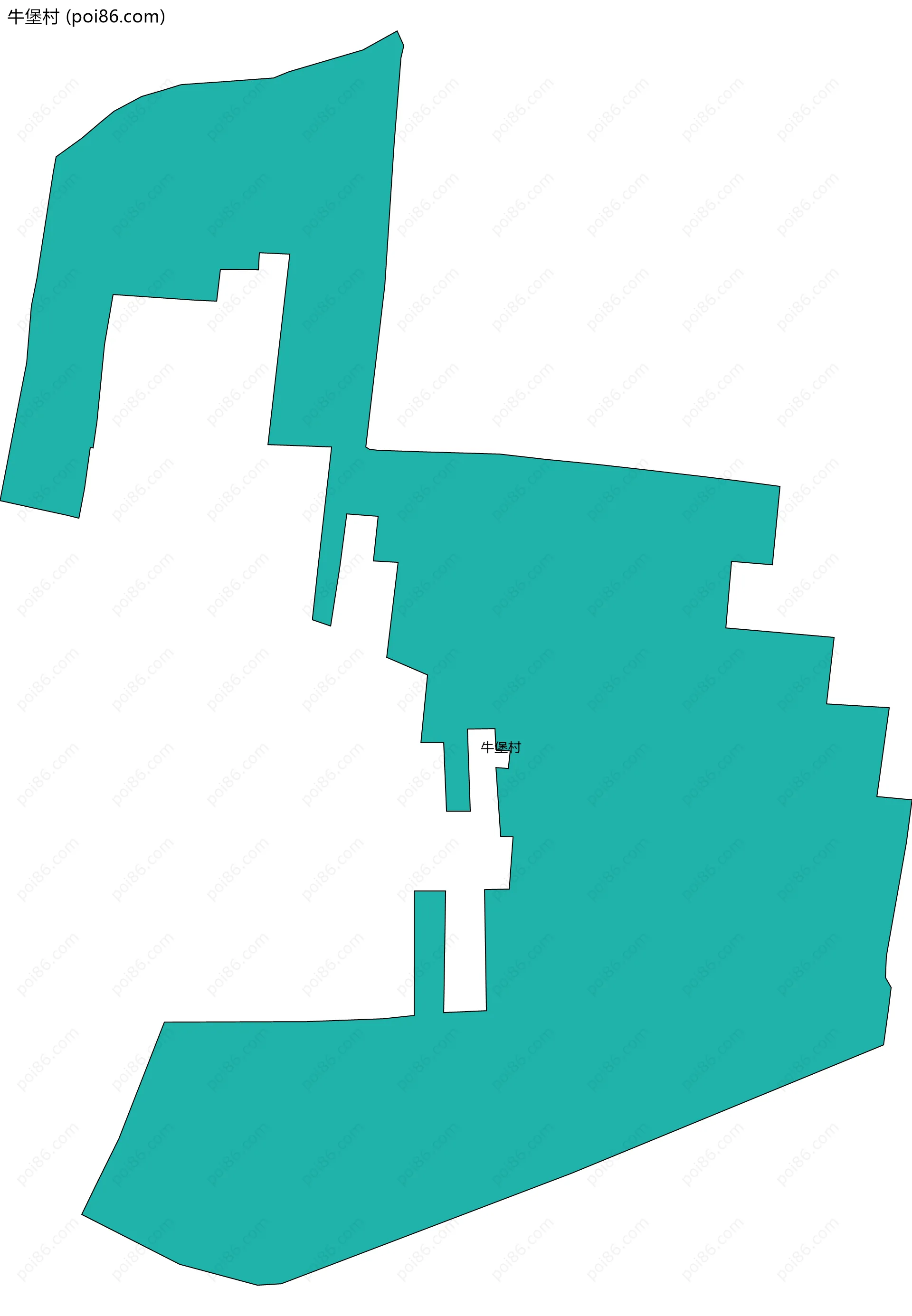 牛堡村边界地图