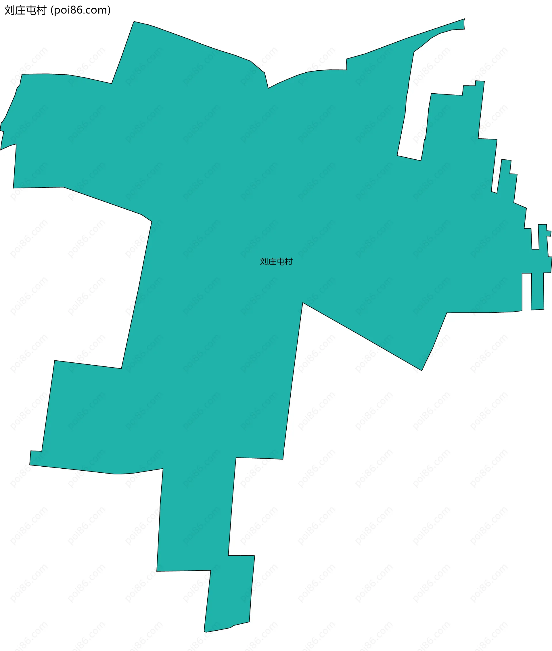 刘庄屯村边界地图