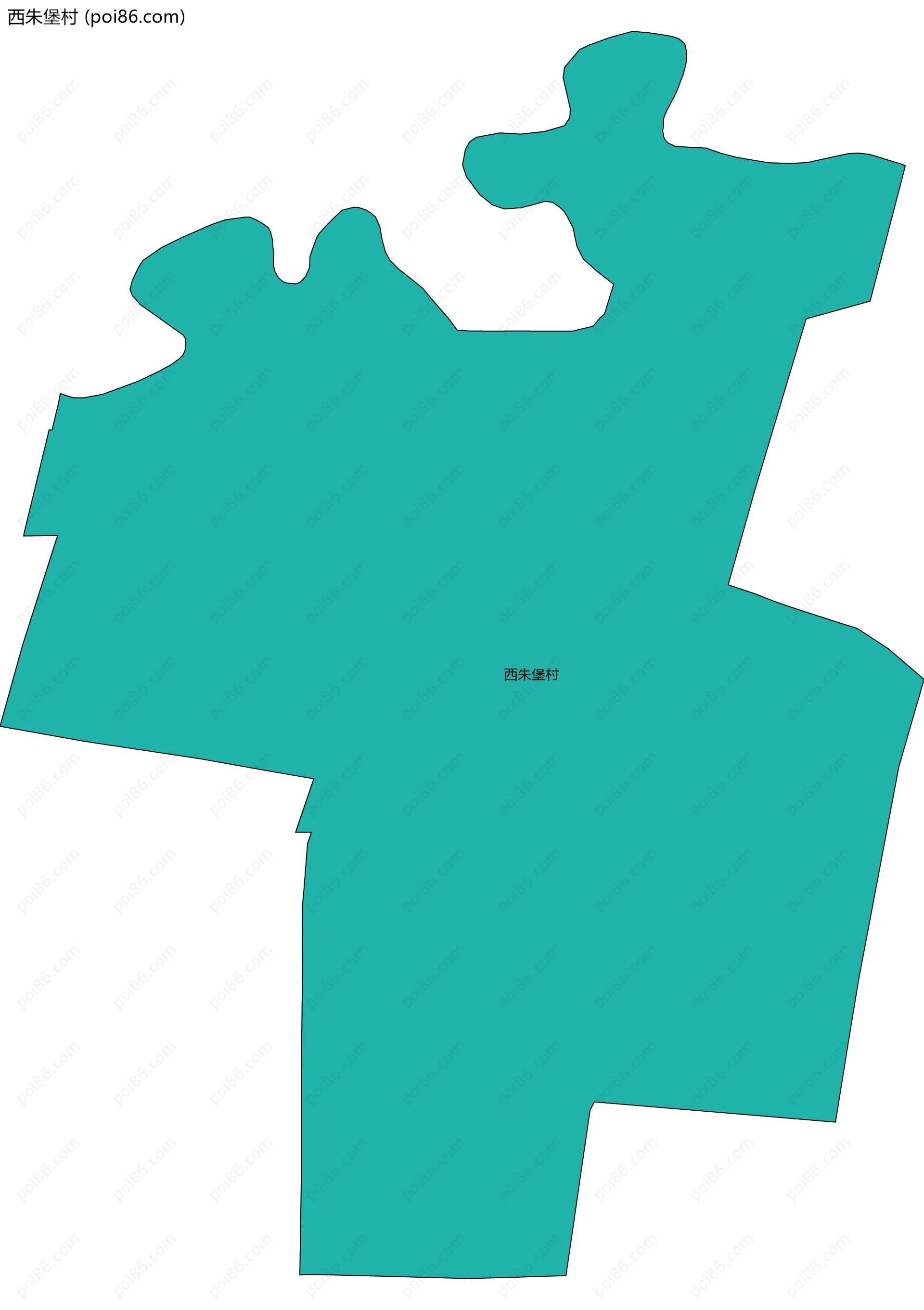 西朱堡村边界地图