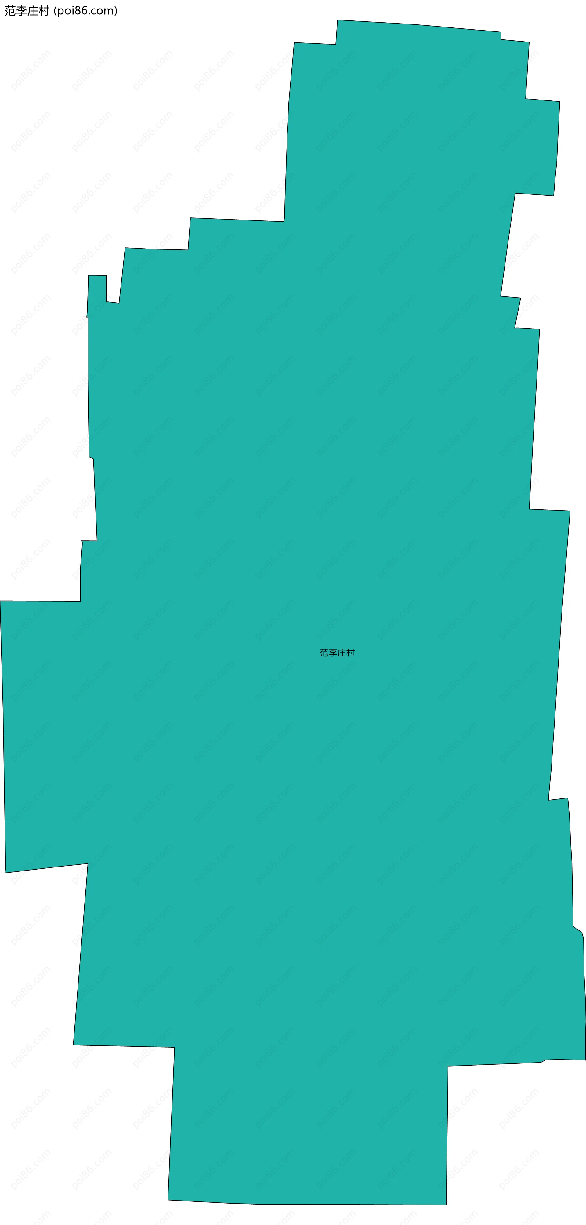 范李庄村边界地图