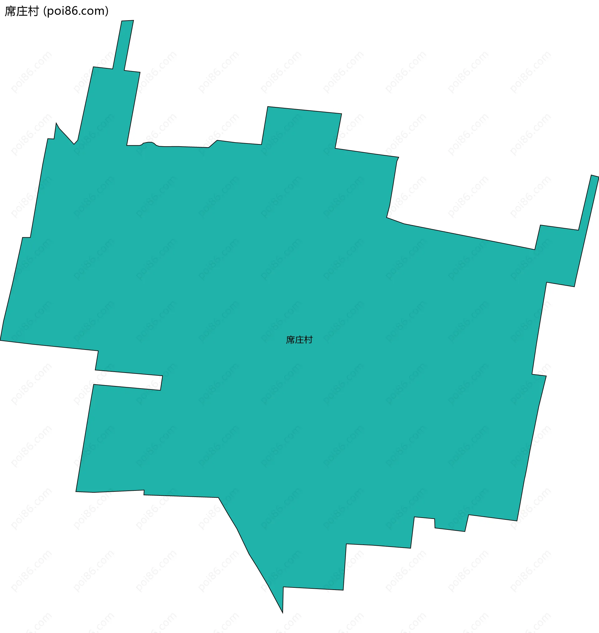 席庄村边界地图