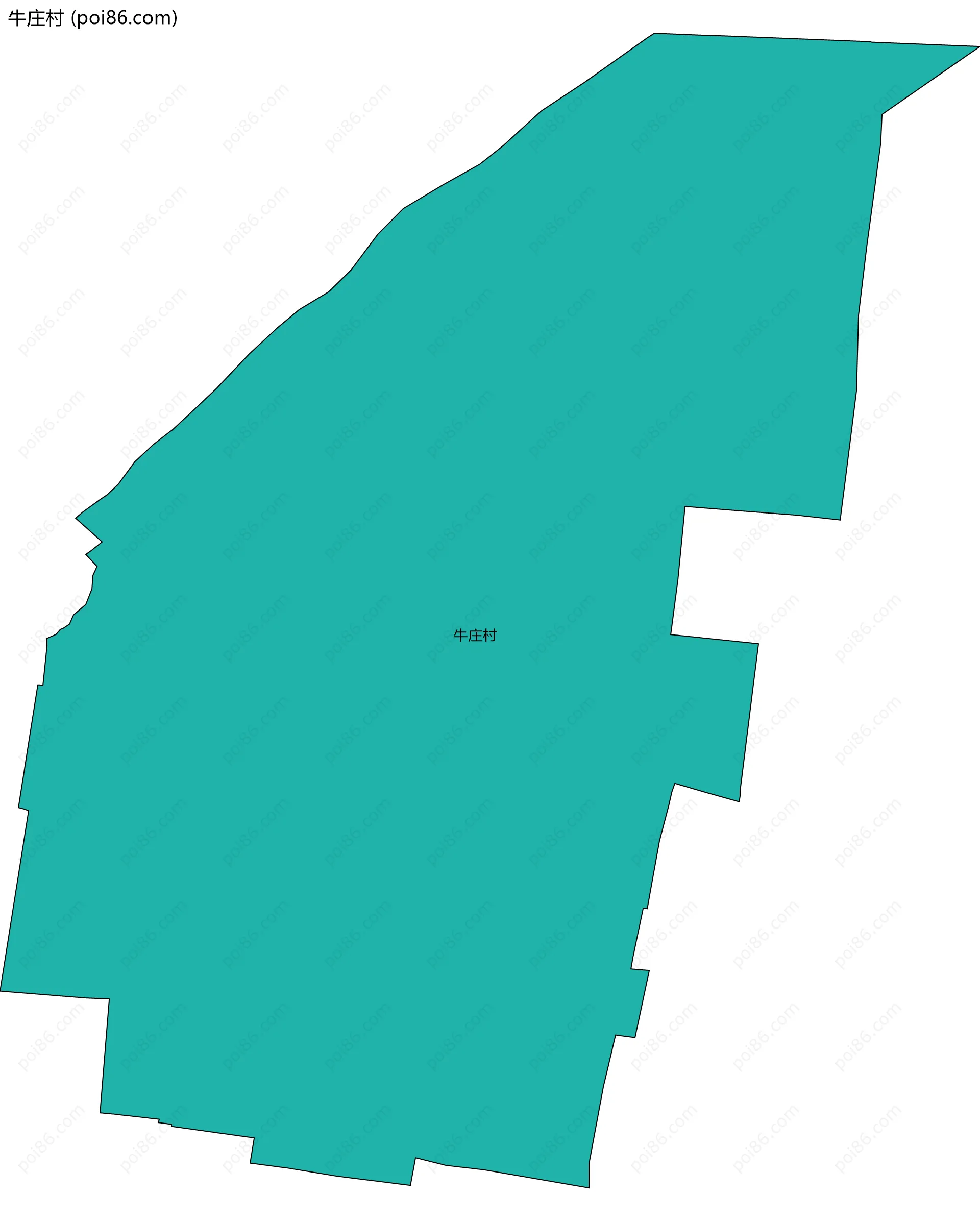 牛庄村边界地图
