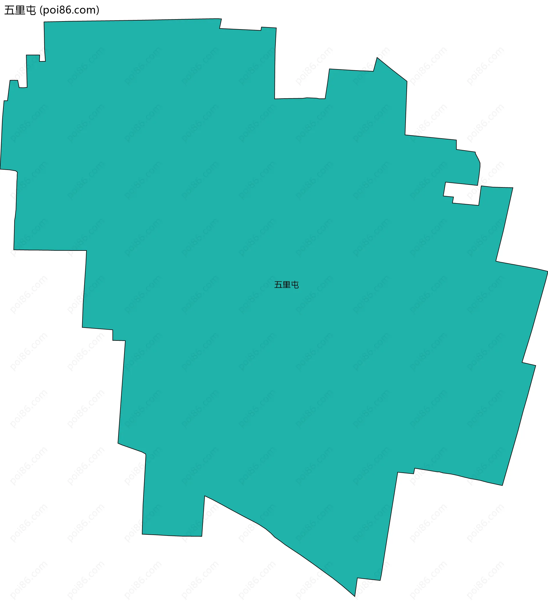 五里屯边界地图