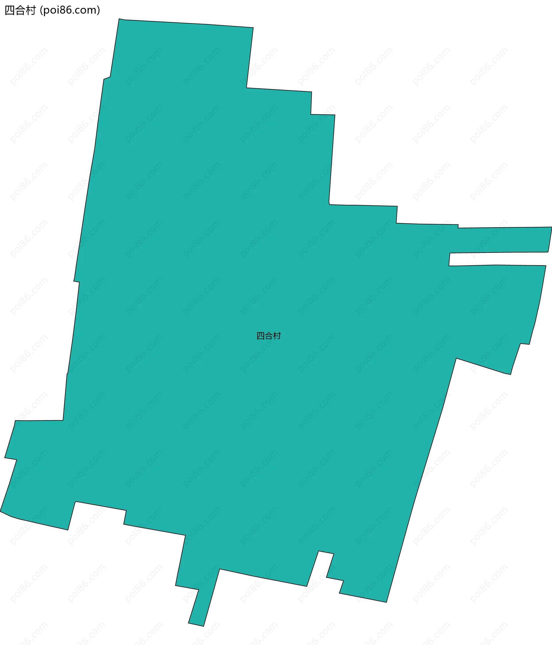 四合村边界地图
