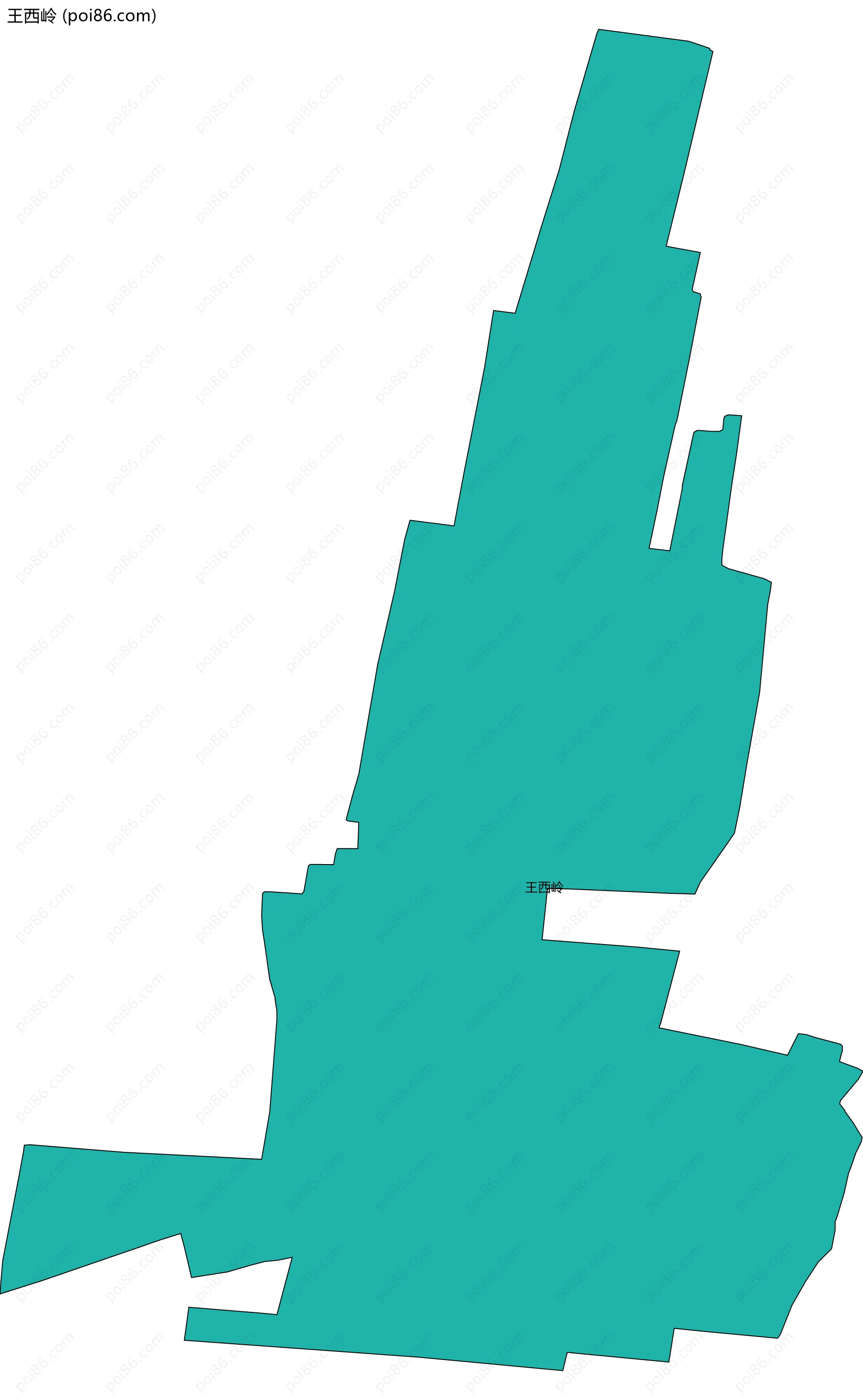 王西岭边界地图