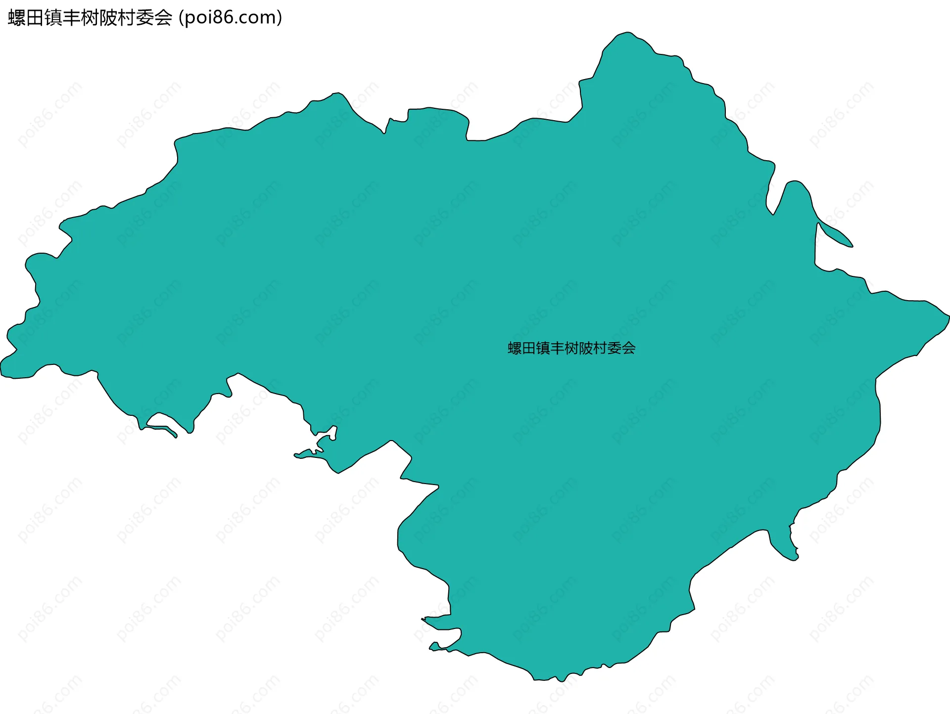 螺田镇丰树陂村委会边界地图