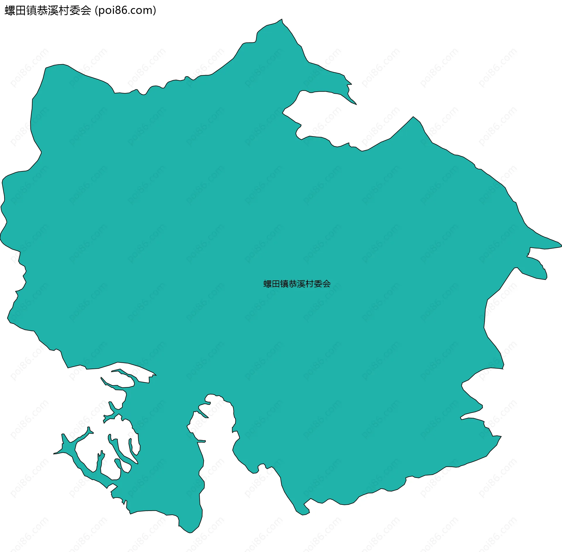 螺田镇恭溪村委会边界地图
