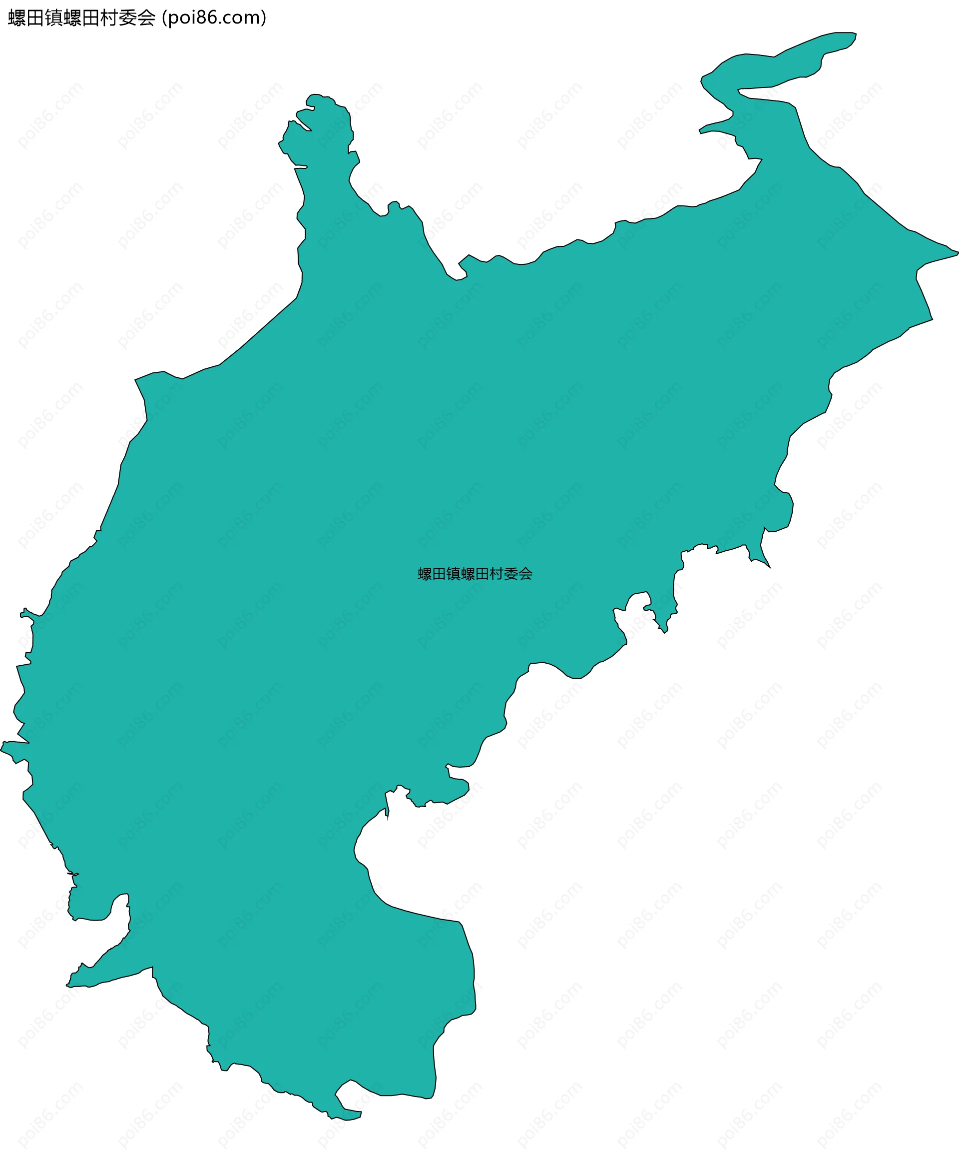 螺田镇螺田村委会边界地图
