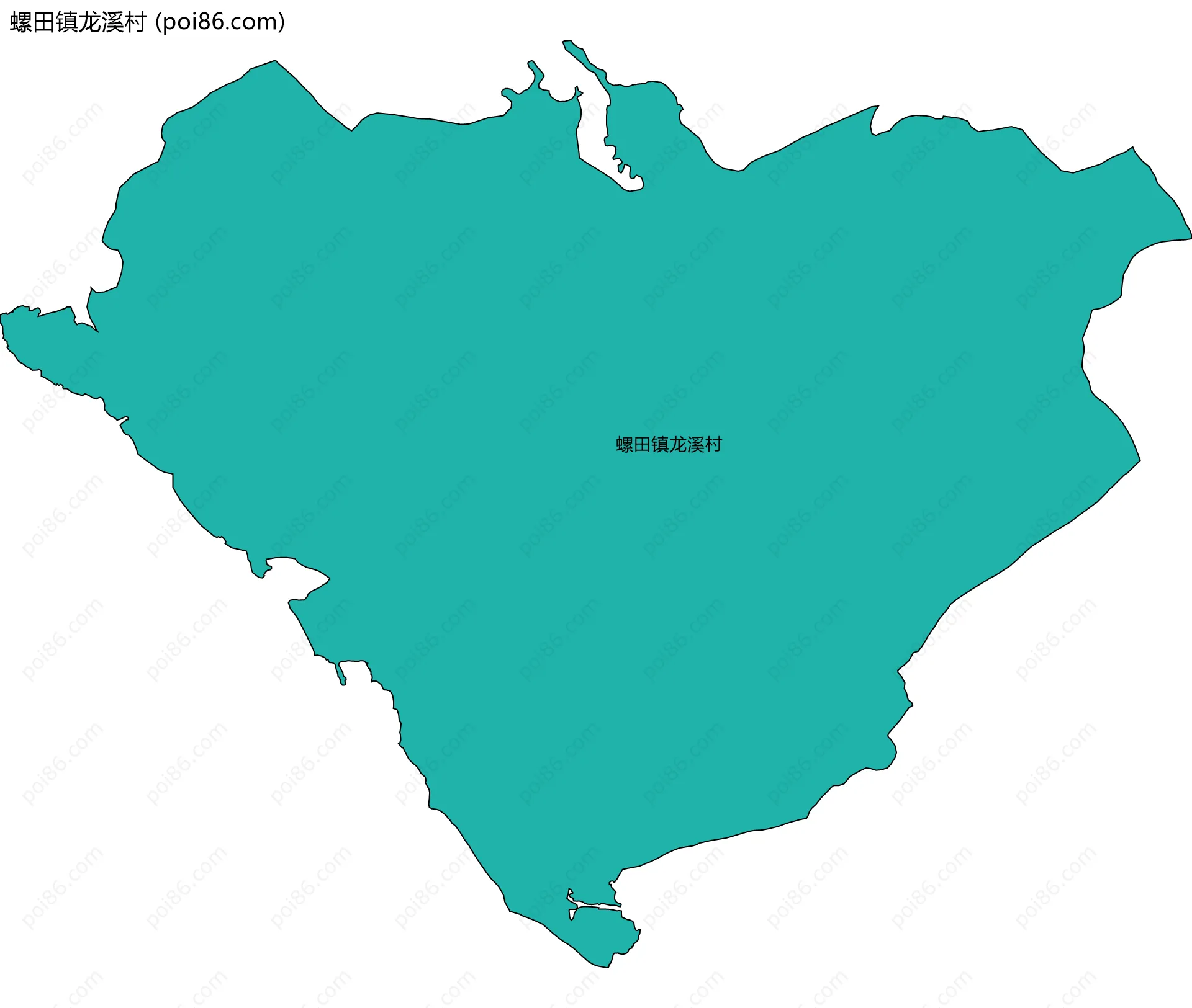 螺田镇龙溪村边界地图
