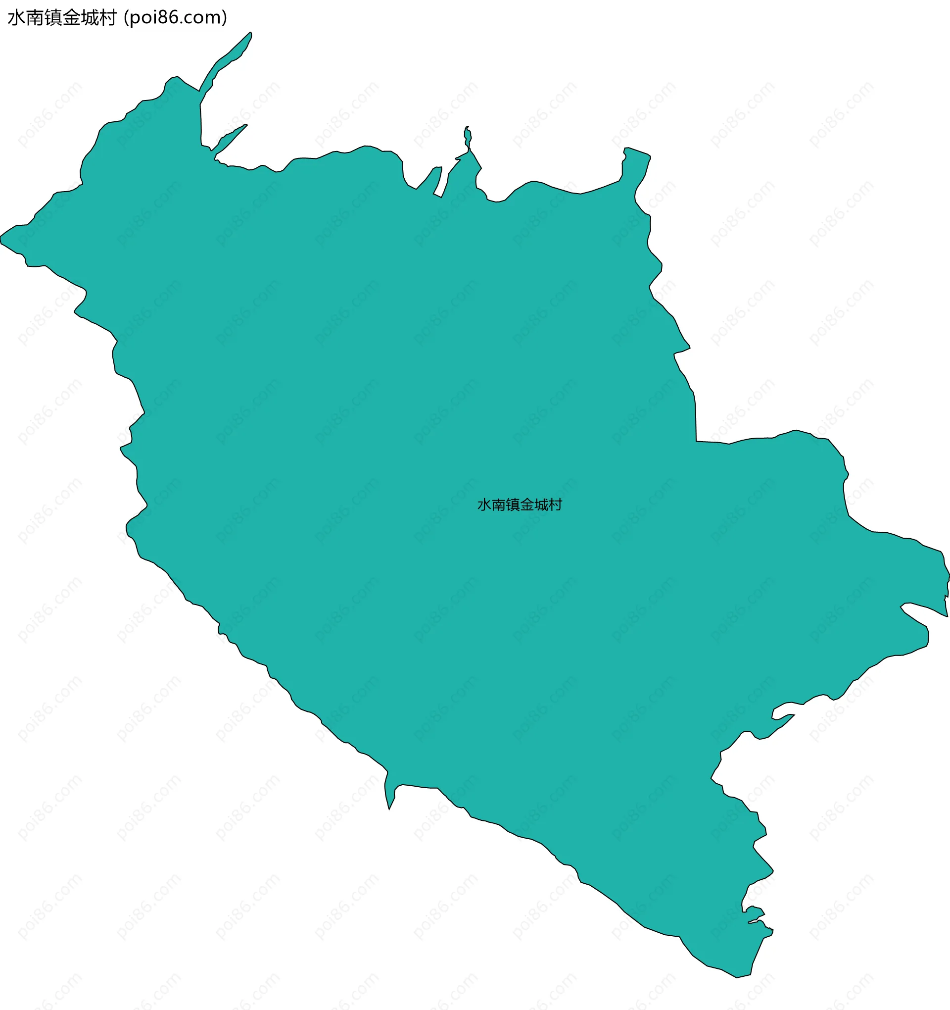 水南镇金城村边界地图