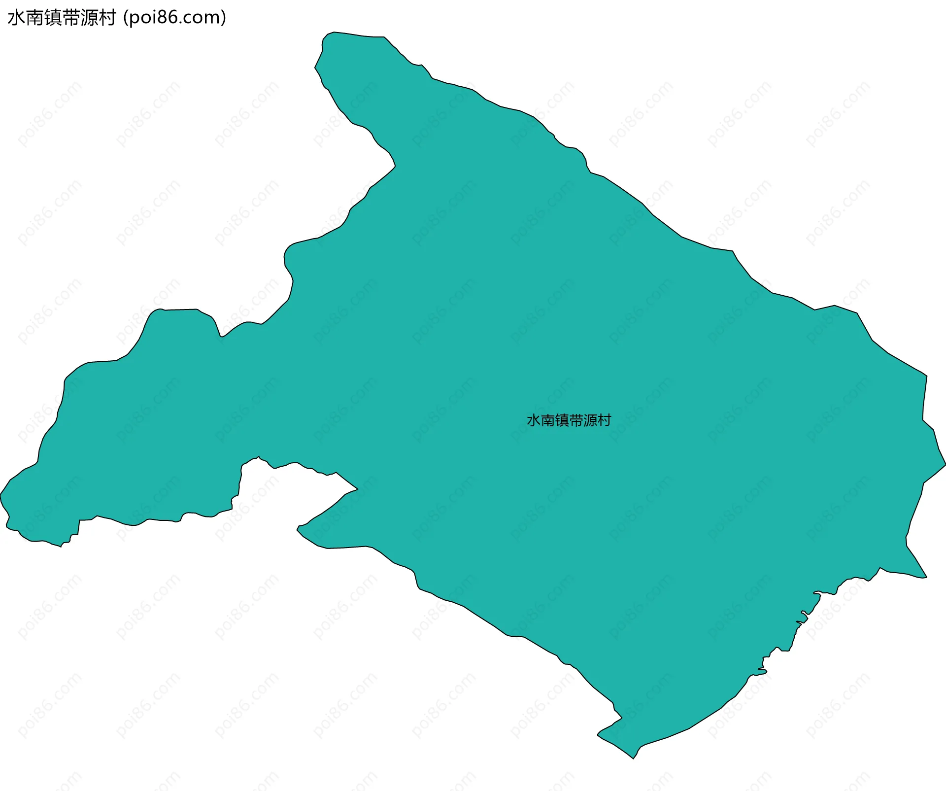 水南镇带源村边界地图