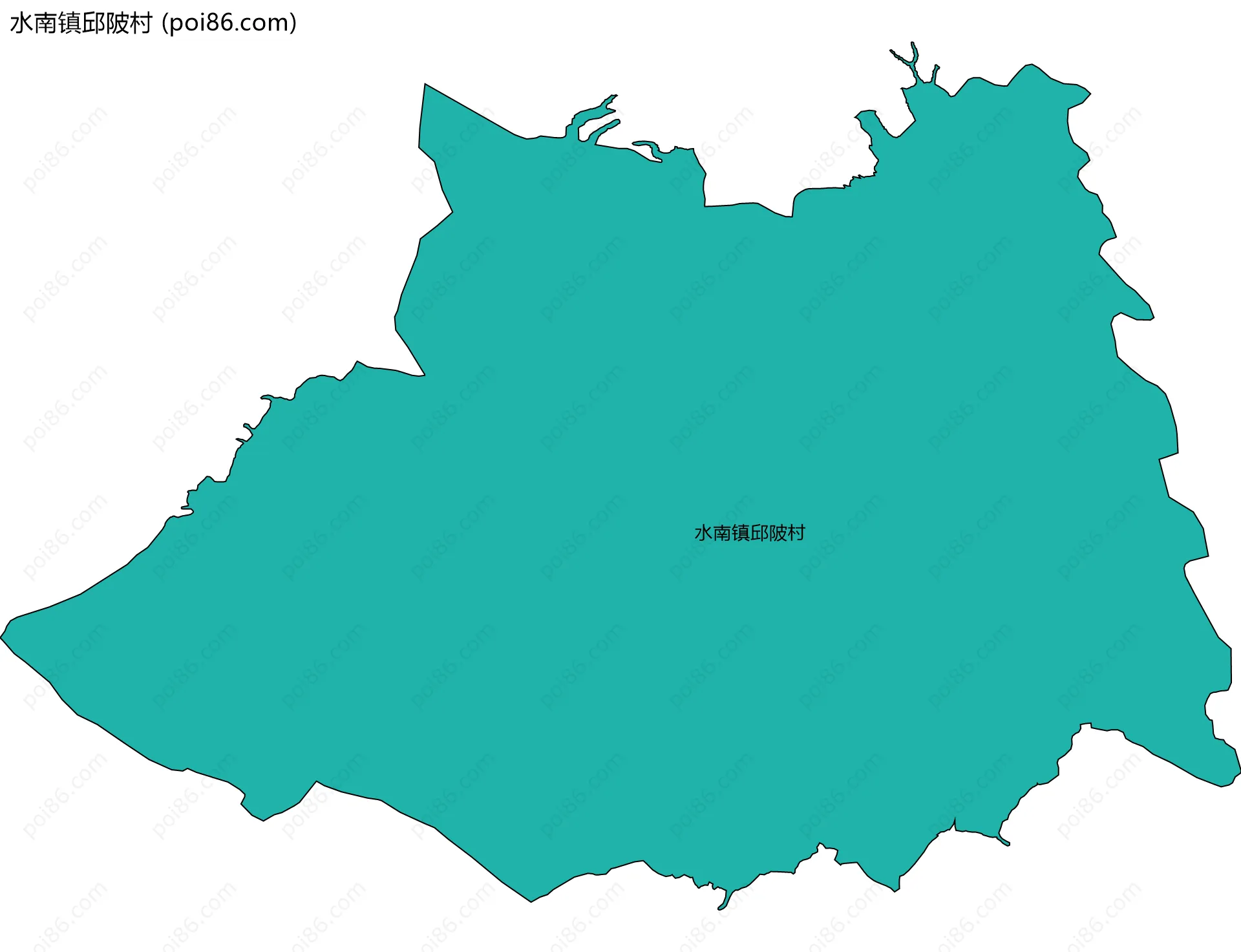 水南镇邱陂村边界地图