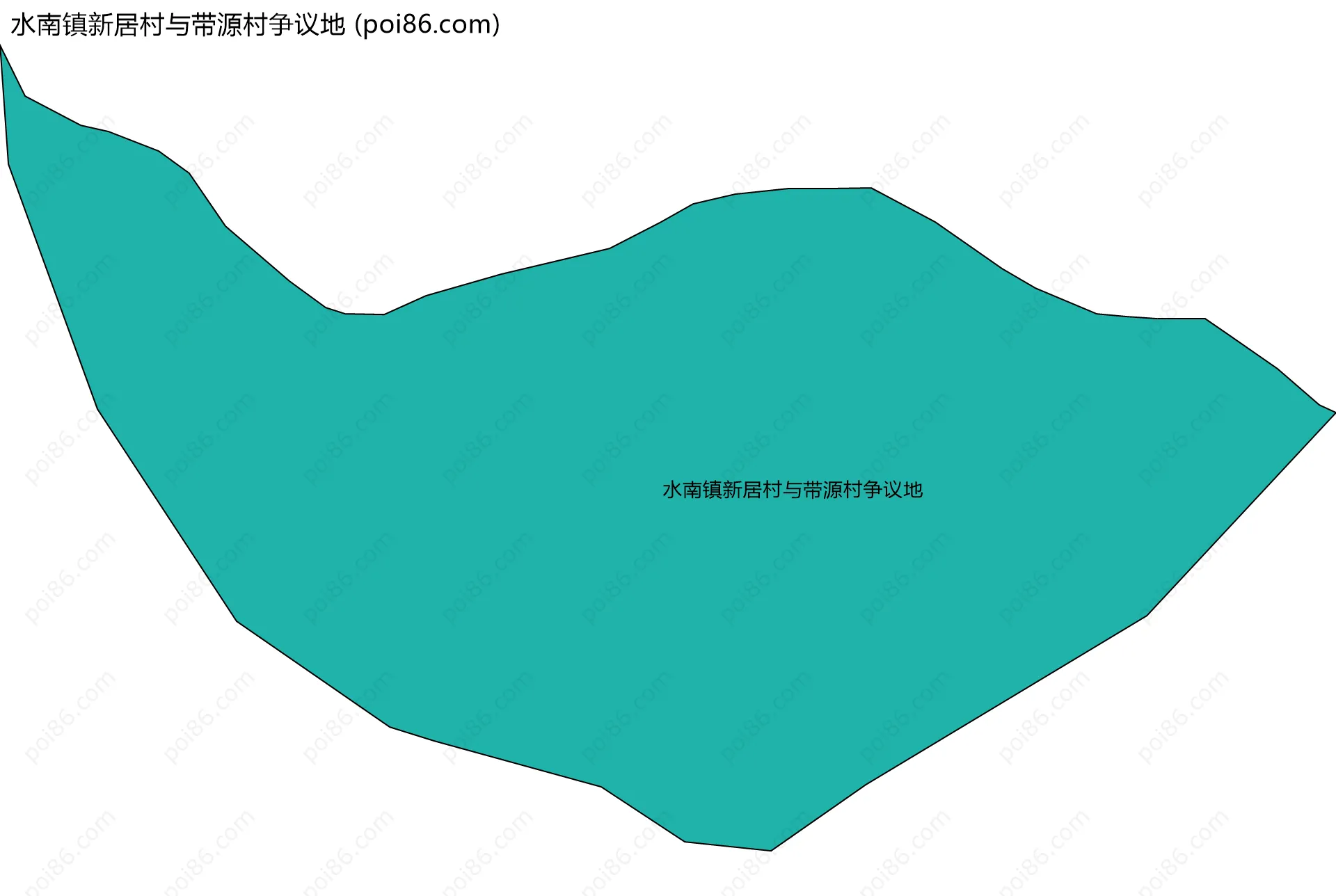 水南镇新居村与带源村争议地边界地图