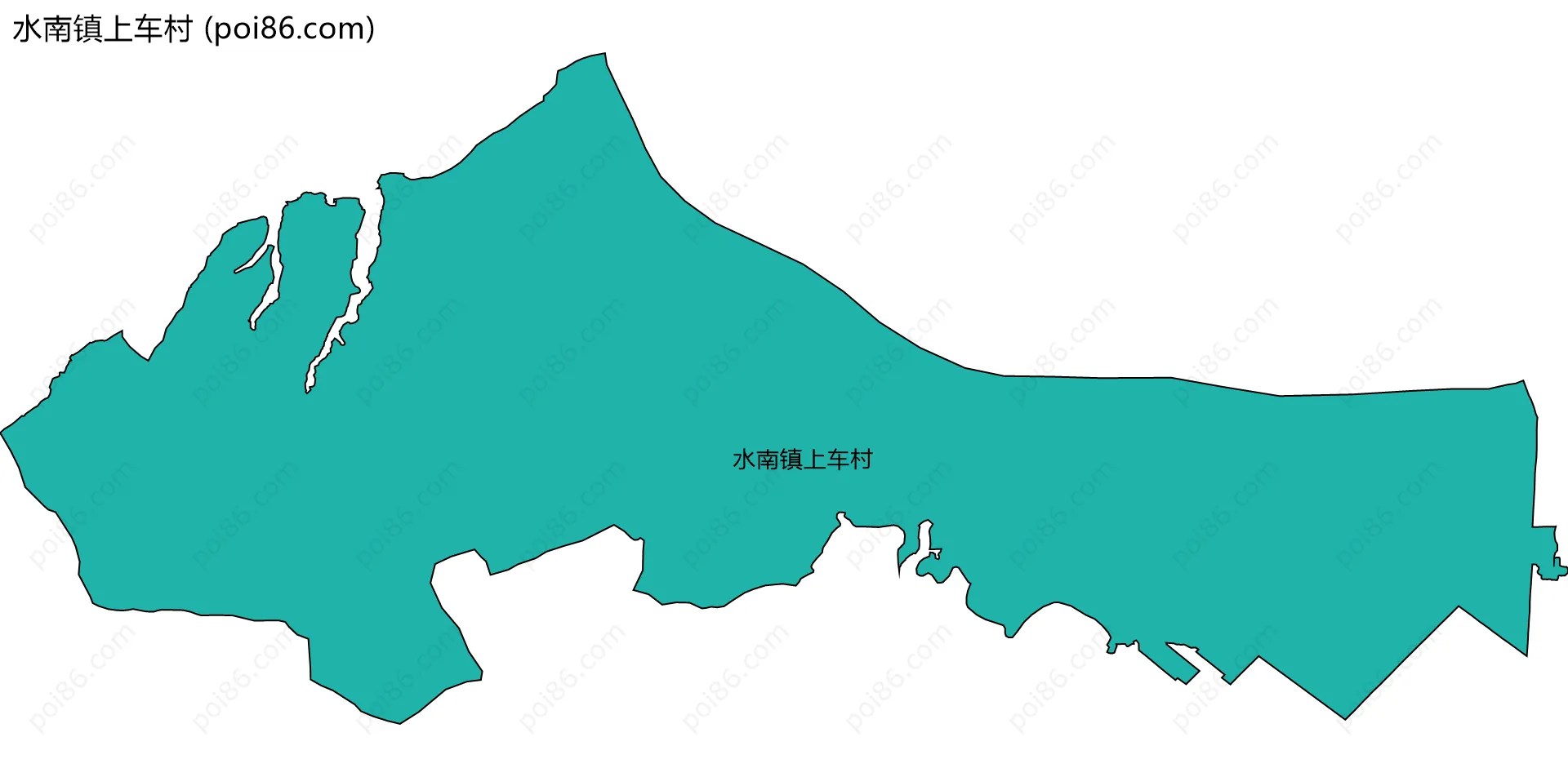 水南镇上车村边界地图