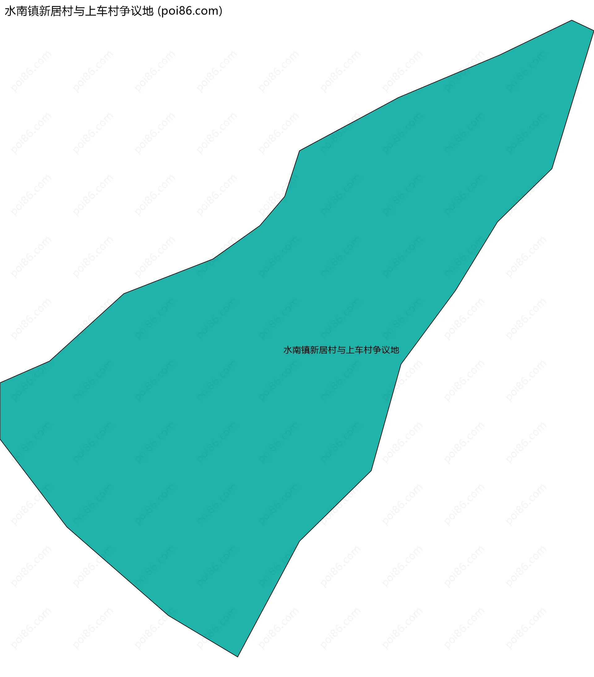 水南镇新居村与上车村争议地边界地图