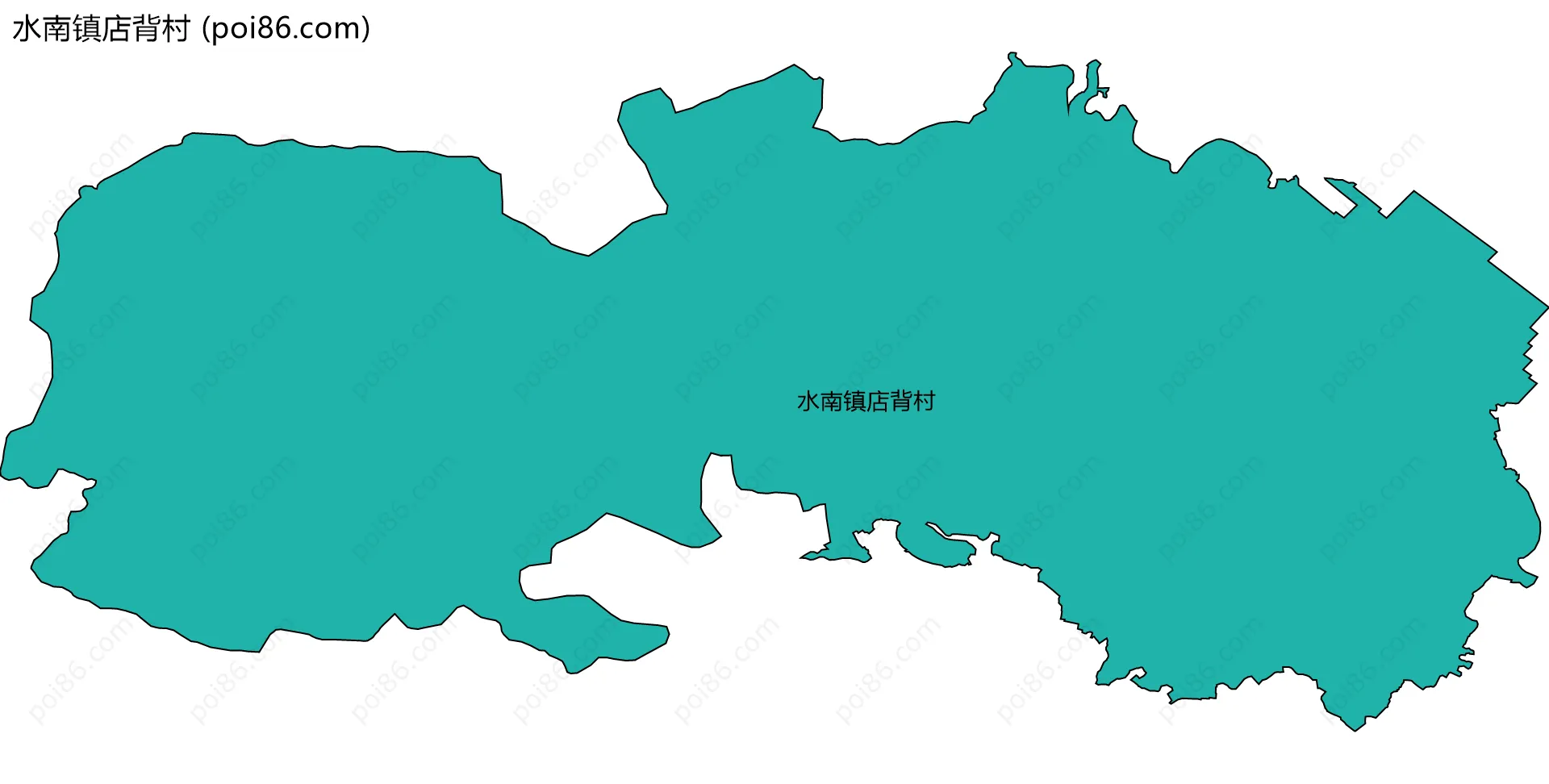 水南镇店背村边界地图