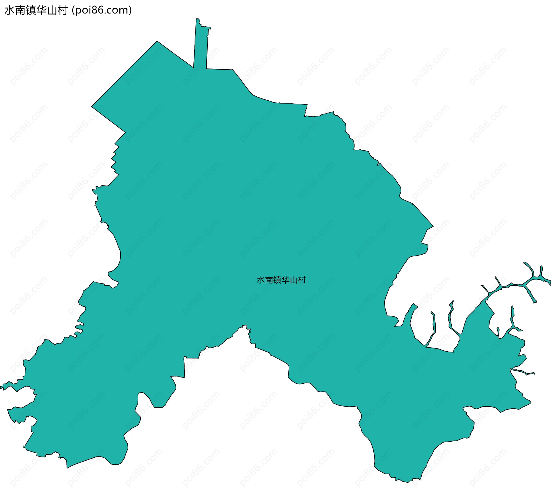 水南镇华山村边界地图