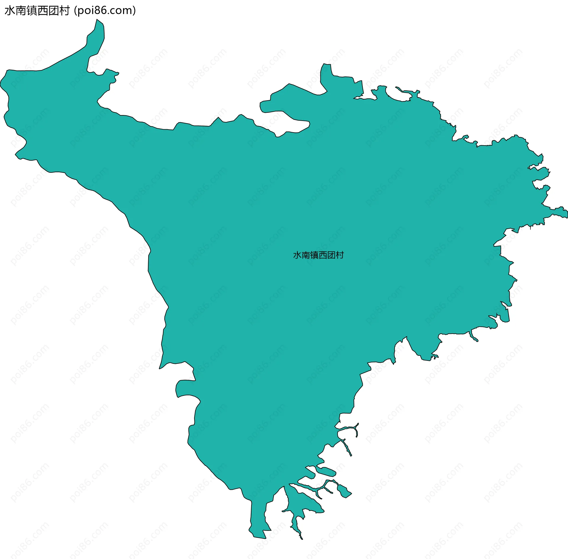 水南镇西团村边界地图