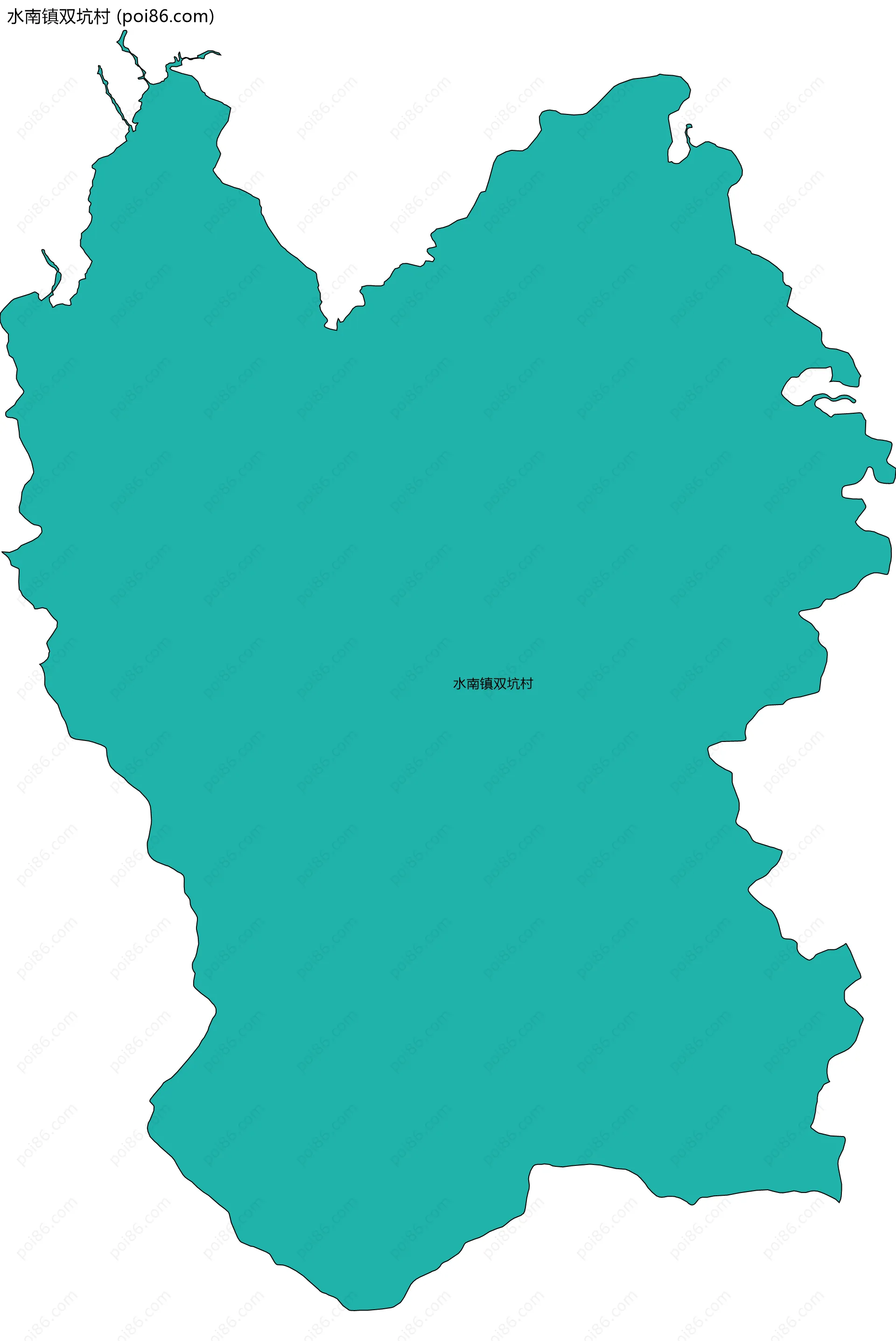 水南镇双坑村边界地图