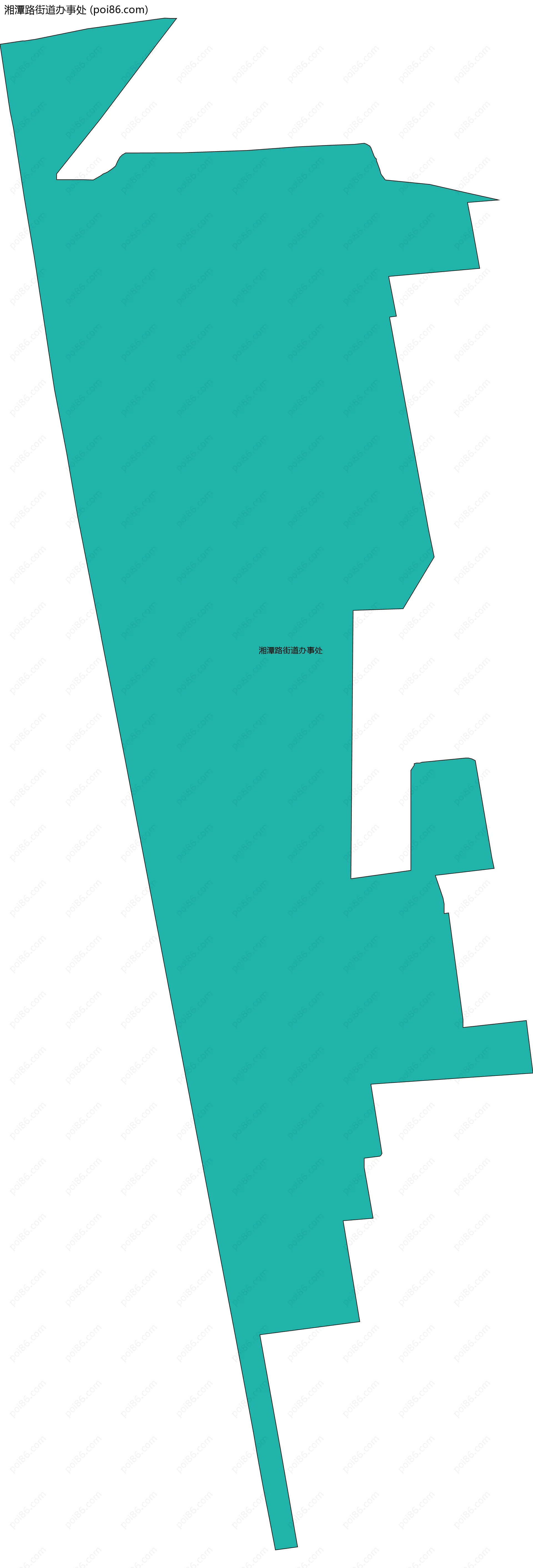 湘潭路街道办事处边界地图